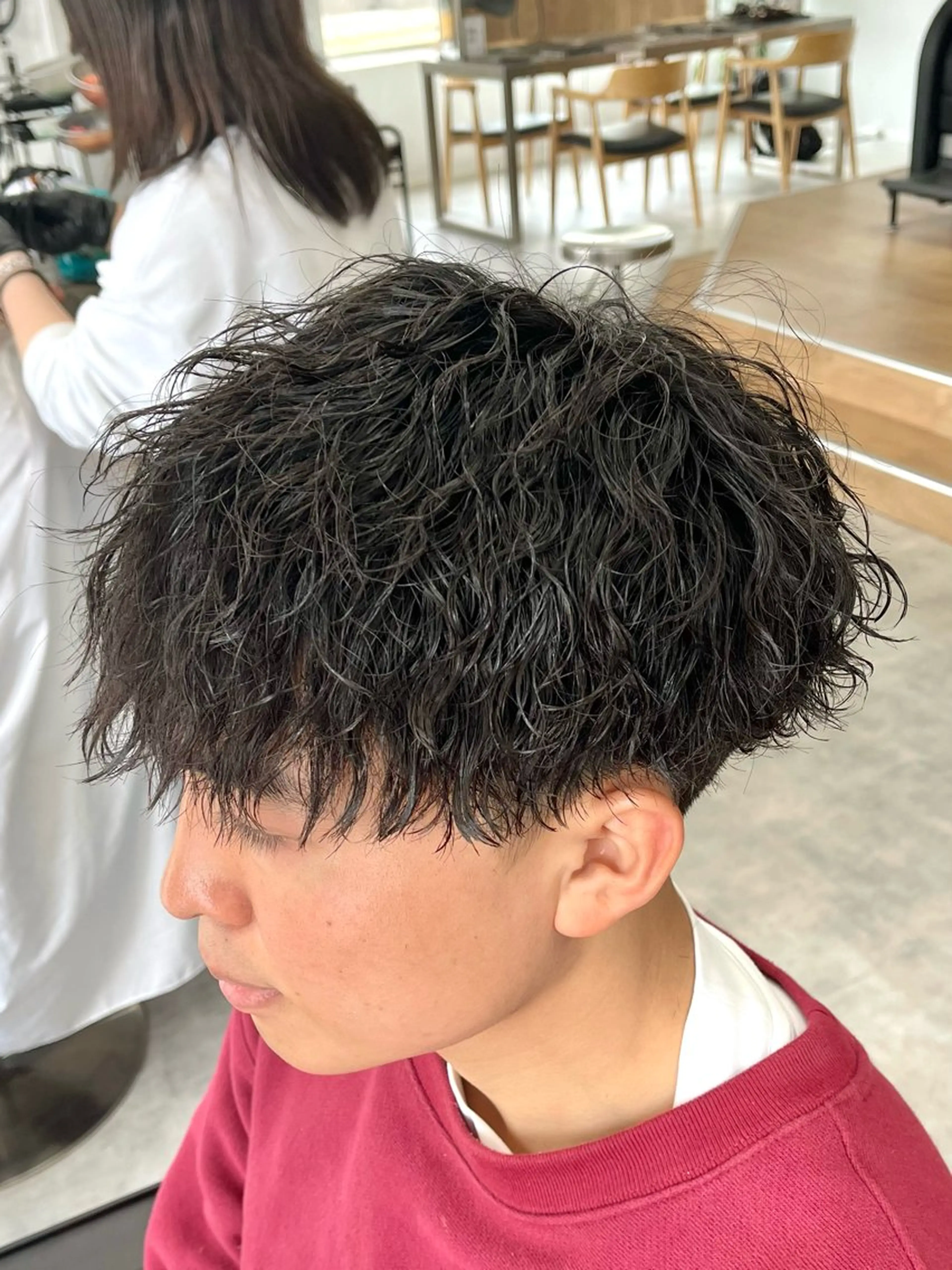 ショート パーマ メンズ メンズパーマ ツイストスパイラルパーマ スパイラルパーマ カット パーマ 新潟メンズパーマ 新潟駅/小田拓実のヘアスタイル