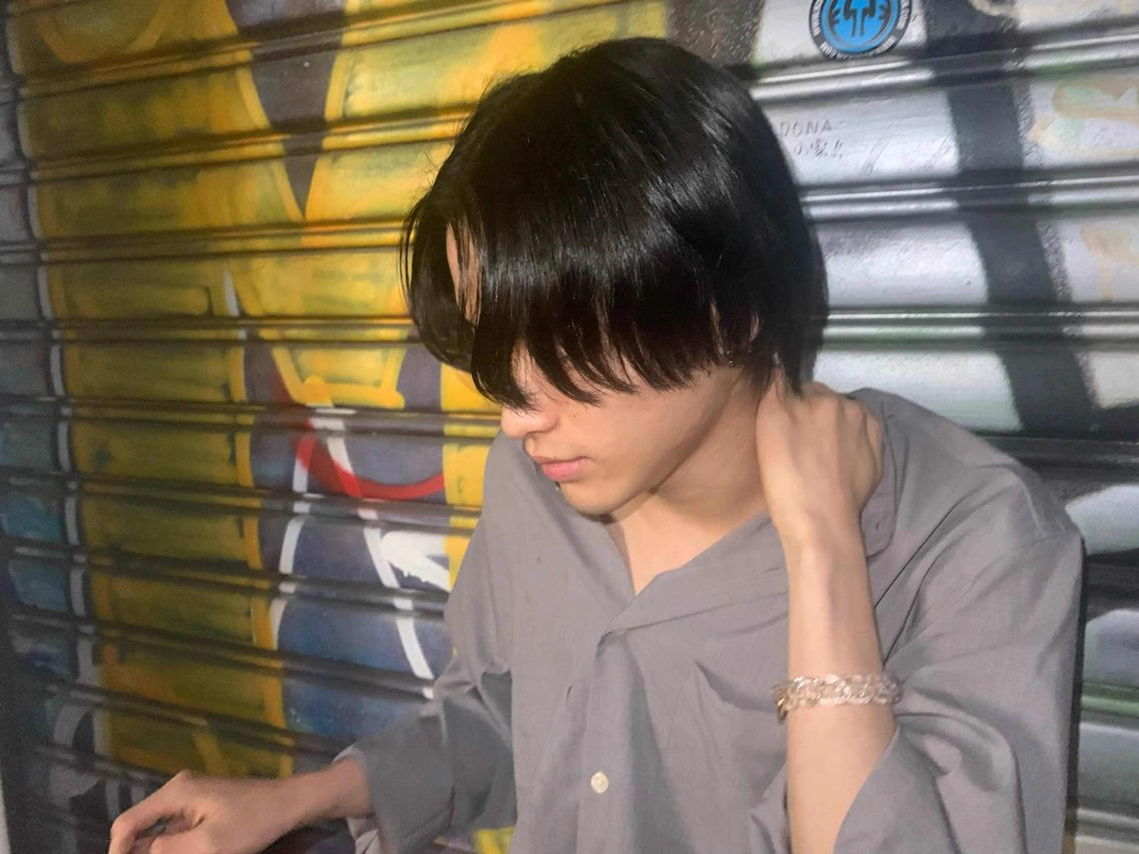 メンズ マッシュ 刈り上げ ハイトーン職人 ♡中島凱人のヘアスタイル