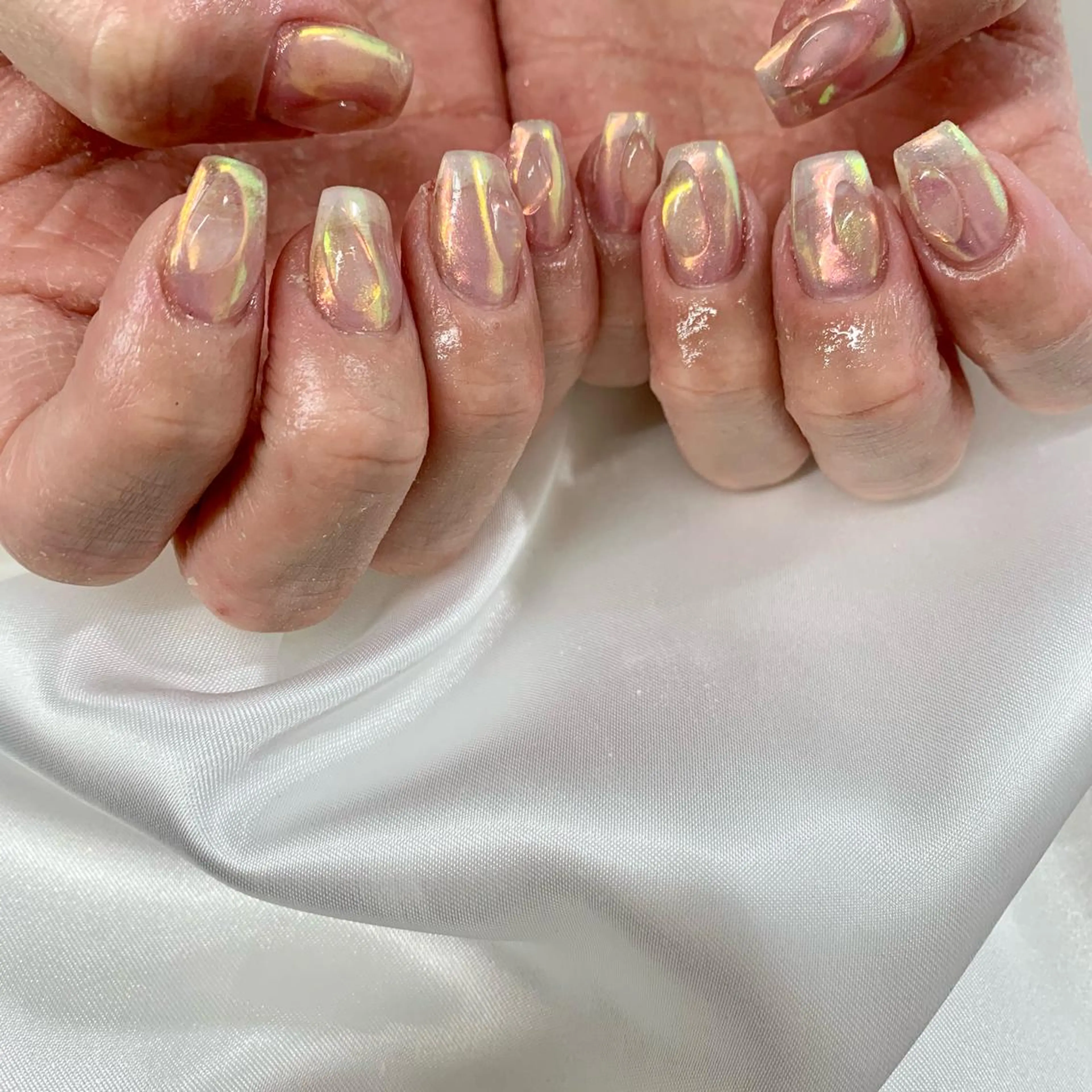 ネイル 氷ネイル・うるうるネイル 春ネイル pu muのネイルデザイン