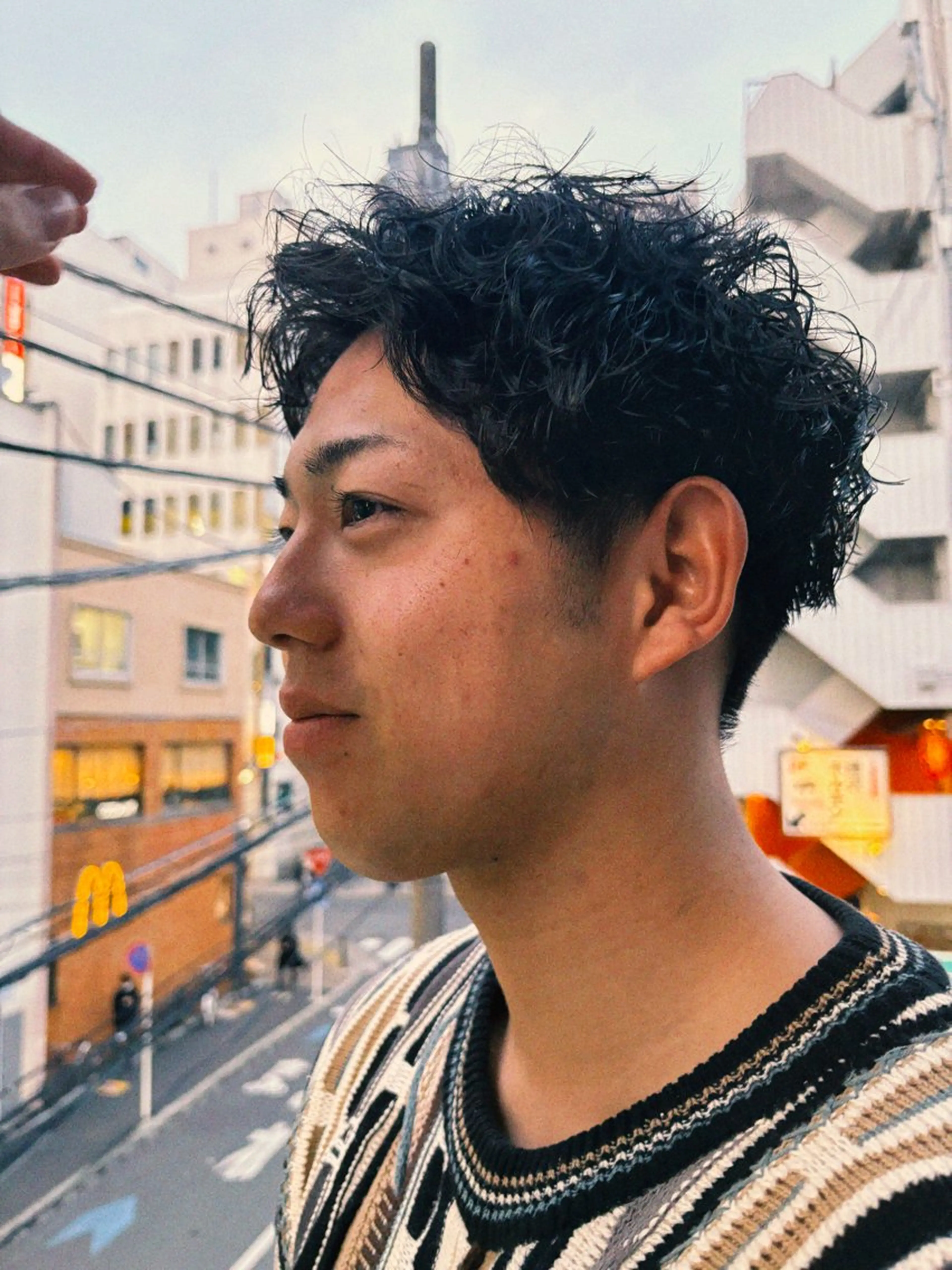 ショート パーマ メンズ カット パーマ/ラフパーマ /ボブパーマ/HYOのヘアスタイル