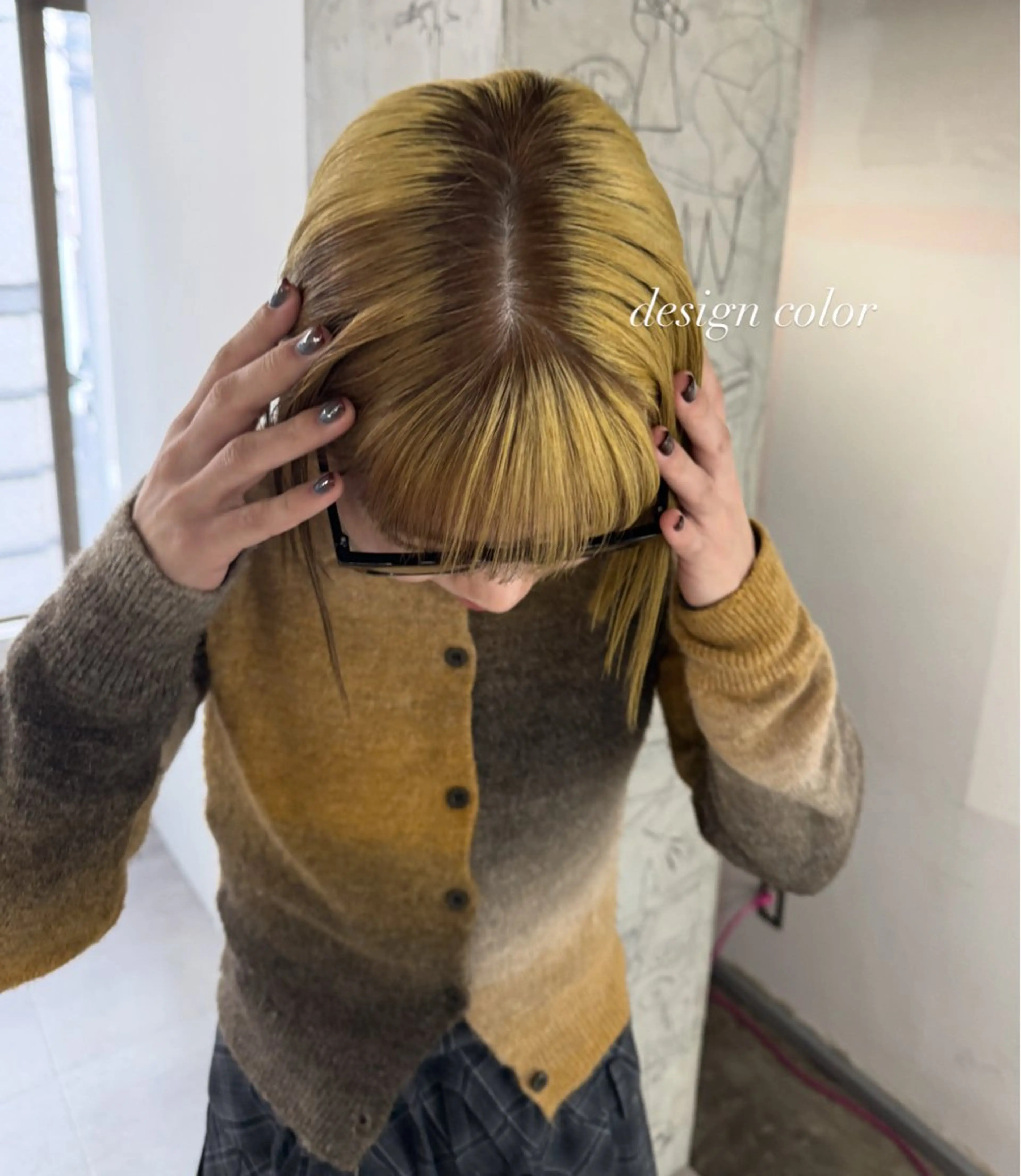 ミディアム カラー パーマ ヘアアレンジ メンズ 心斎橋美容室 Junのヘアスタイル