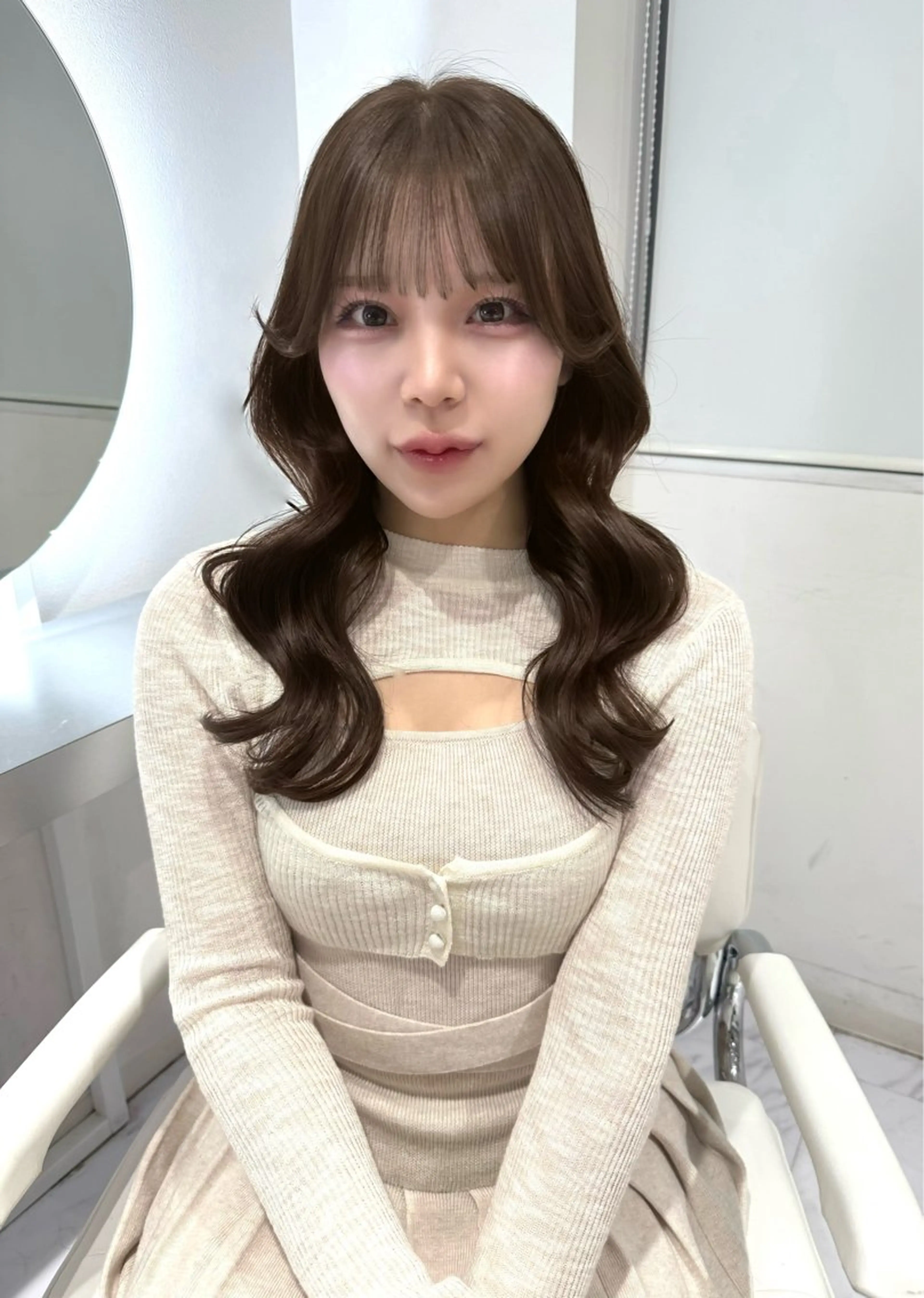 セミロング カラー ベージュカラー ヘーゼル レイヤーカット レイヤーカット🫧 🎀Tomoka🎀のヘアスタイル