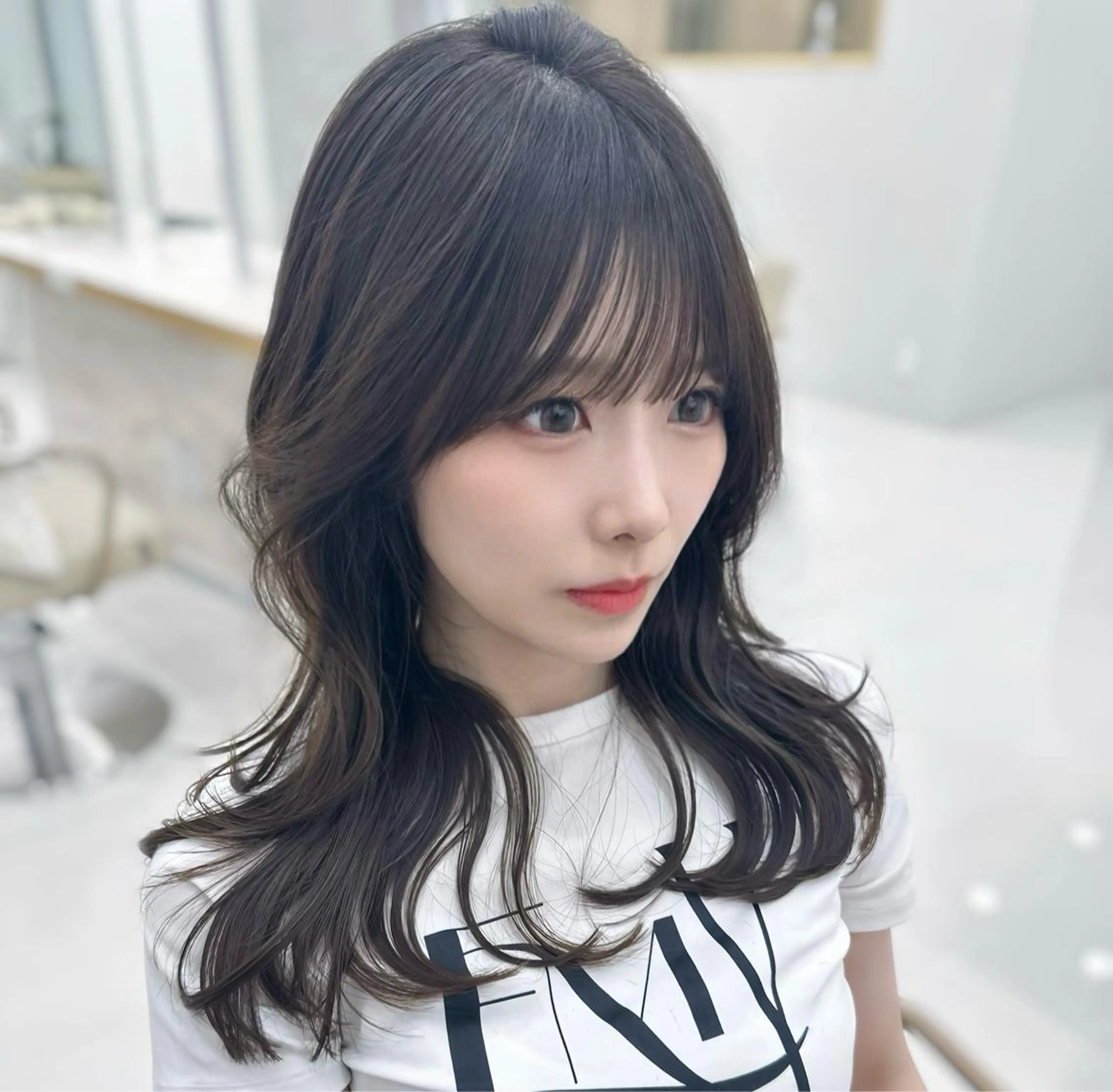 ミディアム ミディアムレイヤー レイヤーカット 似合わせ/レイヤー /顔まわり/池田歩樹のヘアスタイル