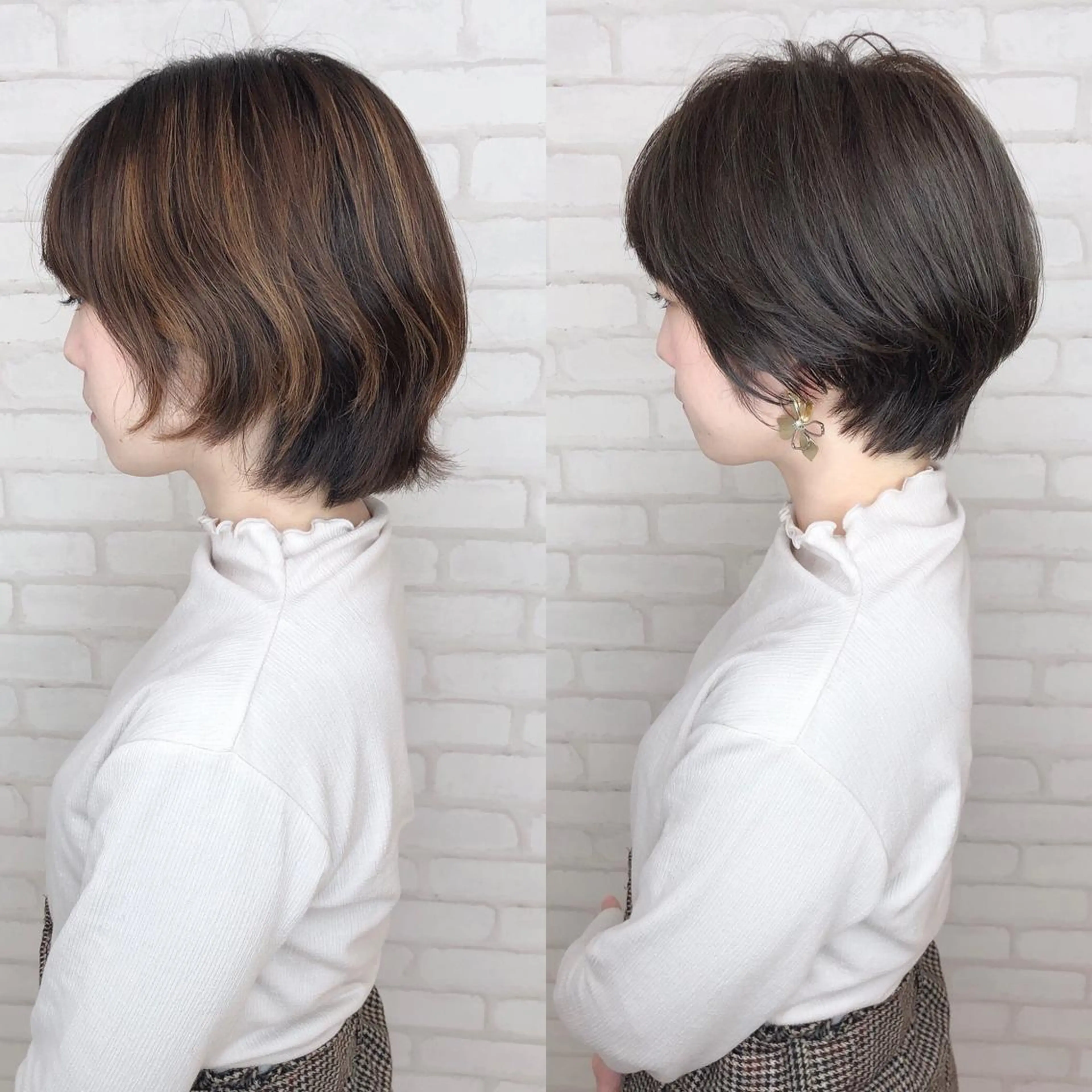 ショート カラー アビリタ 警固のヘアスタイル