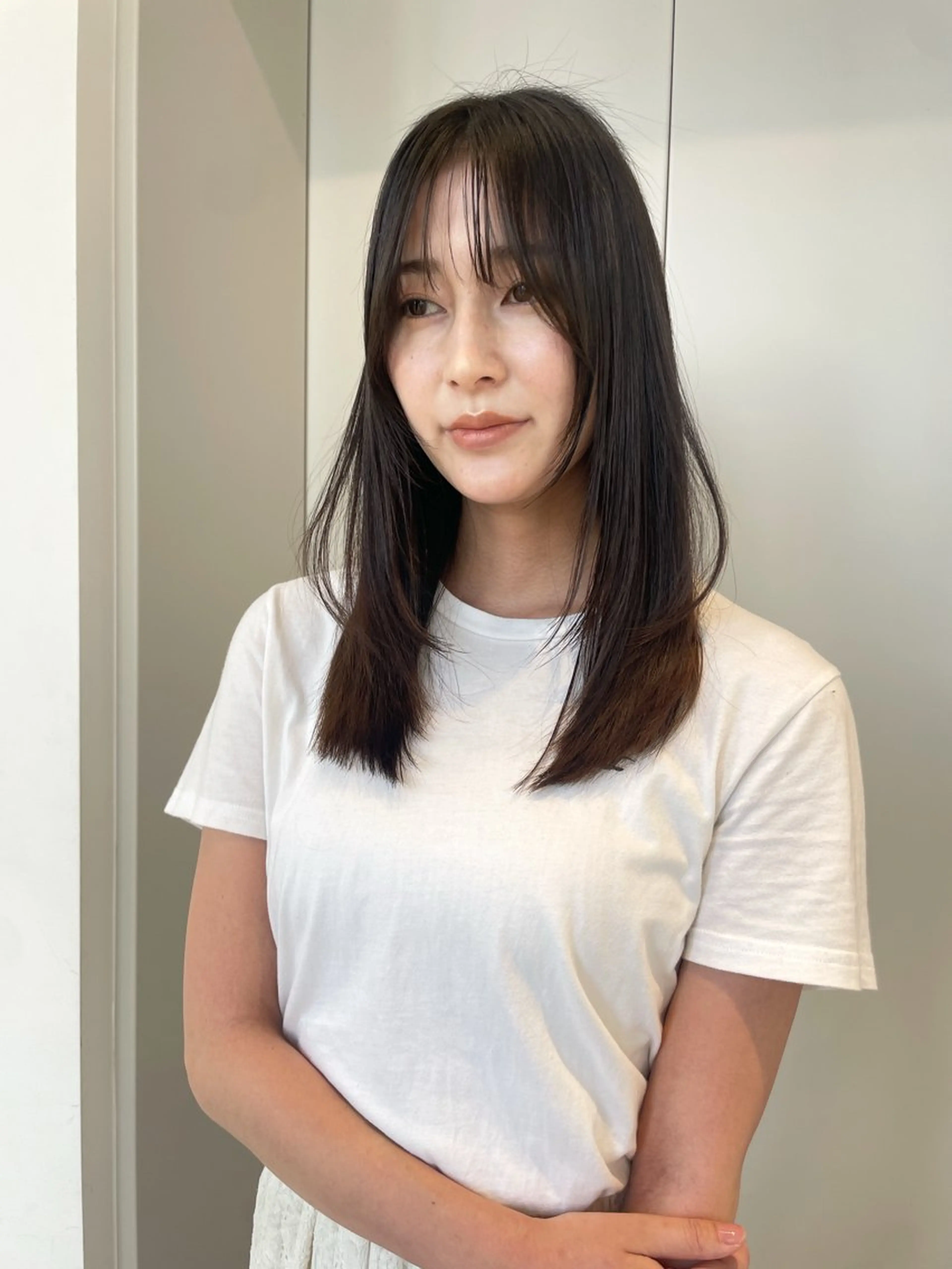 セミロング 抜け感ボブ×パーマ ｜kazaneのヘアスタイル