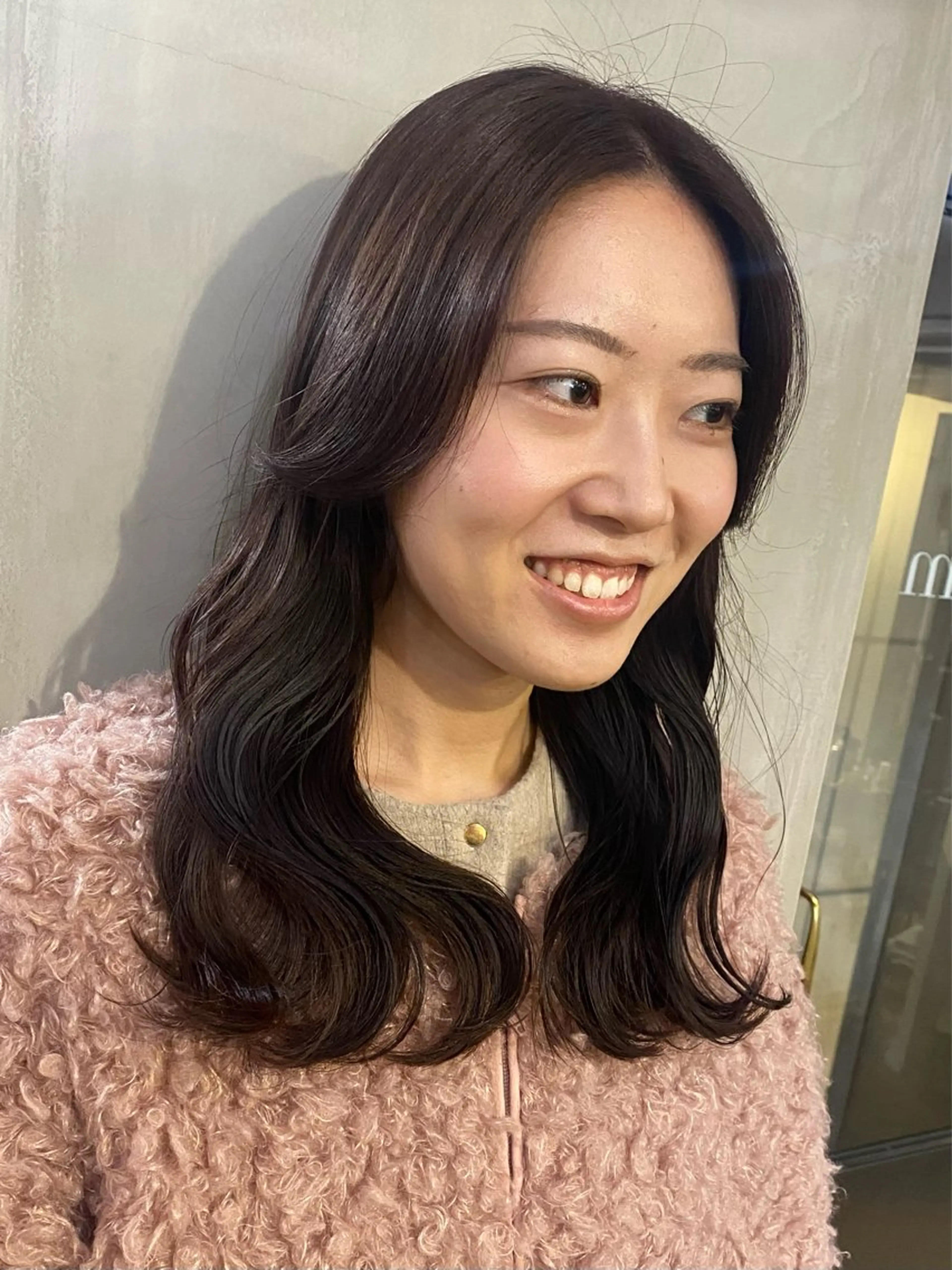 セミロング パープルカラー 齋藤 リクのヘアスタイル