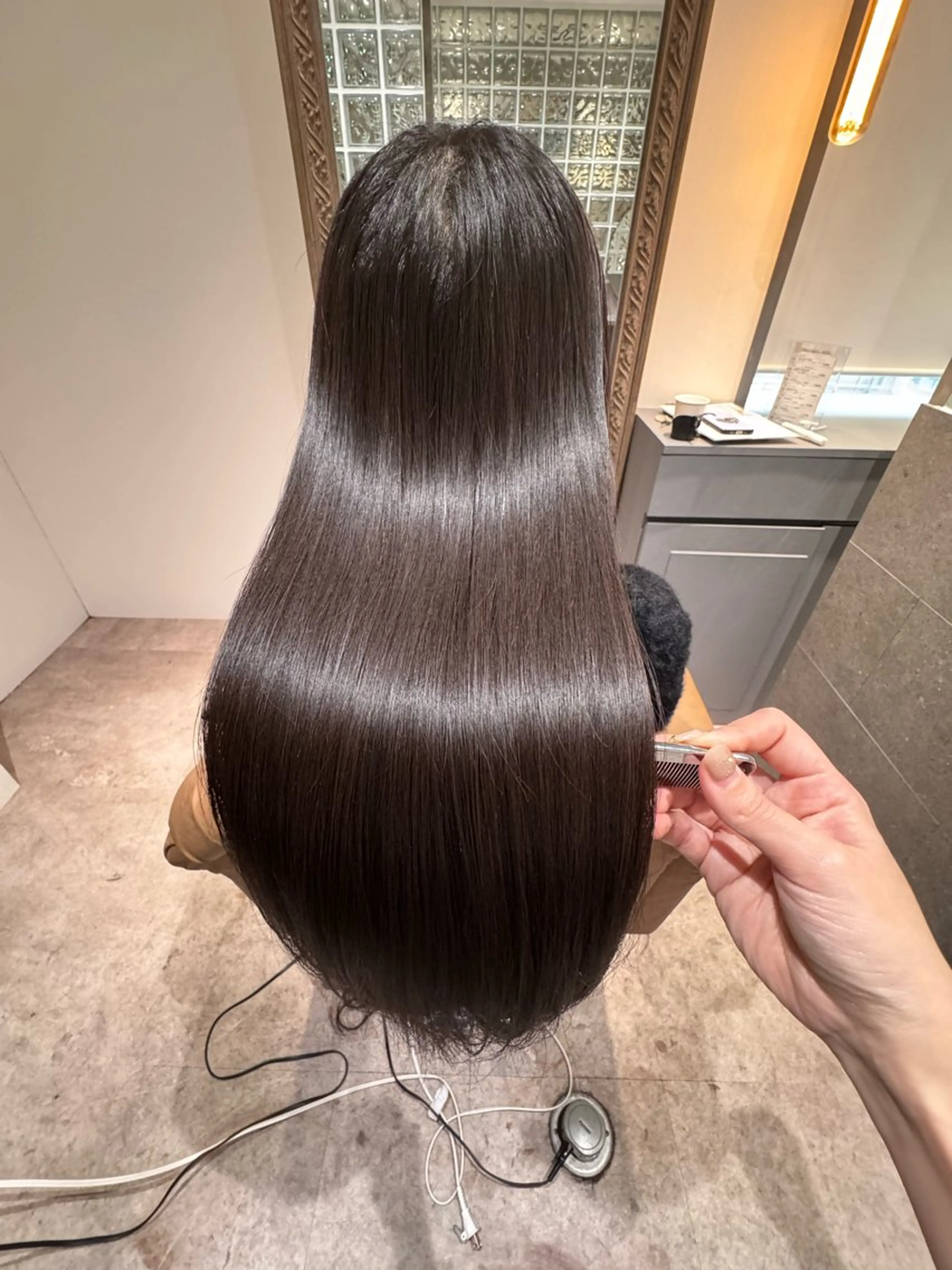 ロング パーマ カット 縮毛矯正 レイヤーカット/髪質 改善/矯正🤍吉田のヘアスタイル