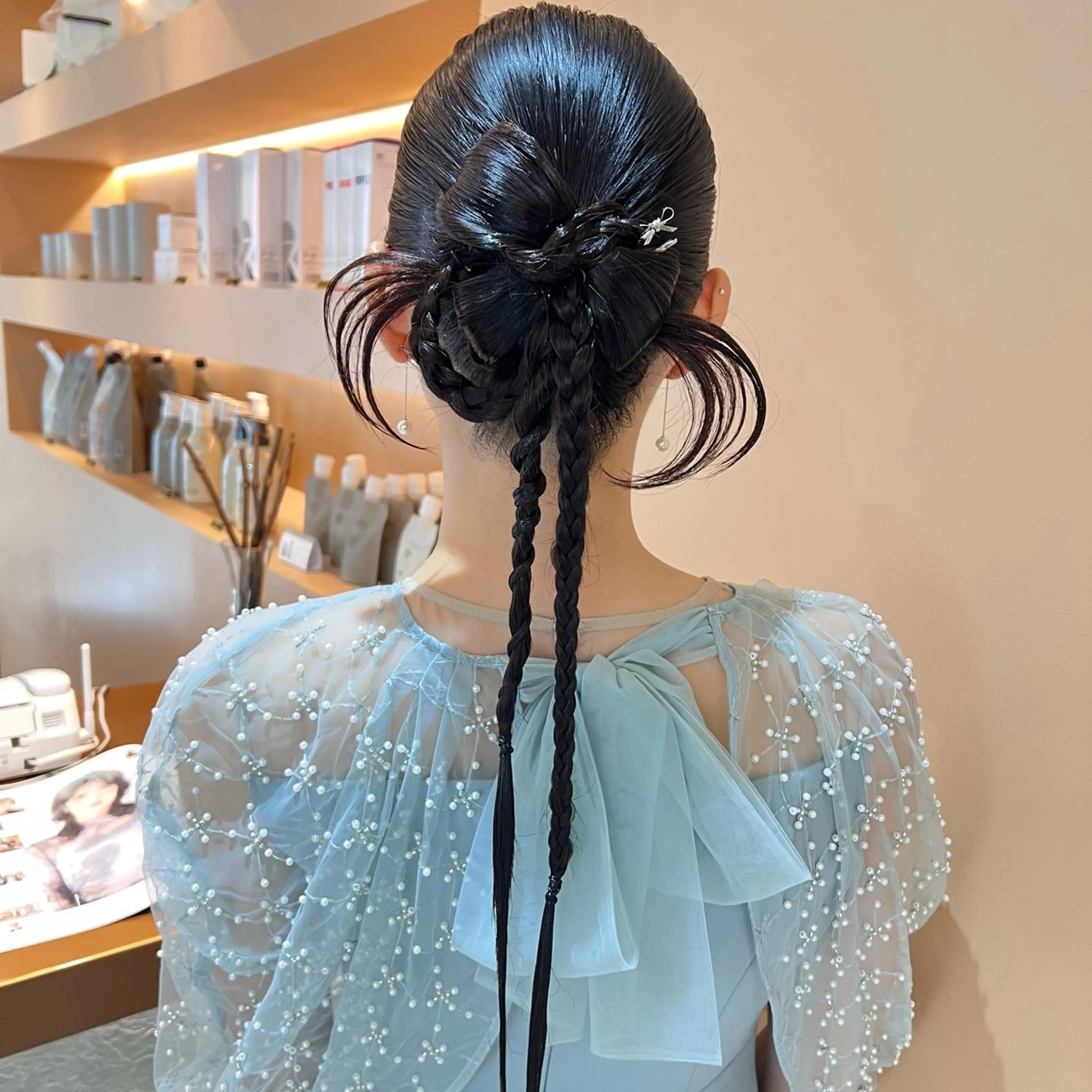 ロング カラー ヘアアレンジ ヘアセット ✨カチモリ✨レイヤー 韓国ヘア🇰🇷ゆいのヘアスタイル