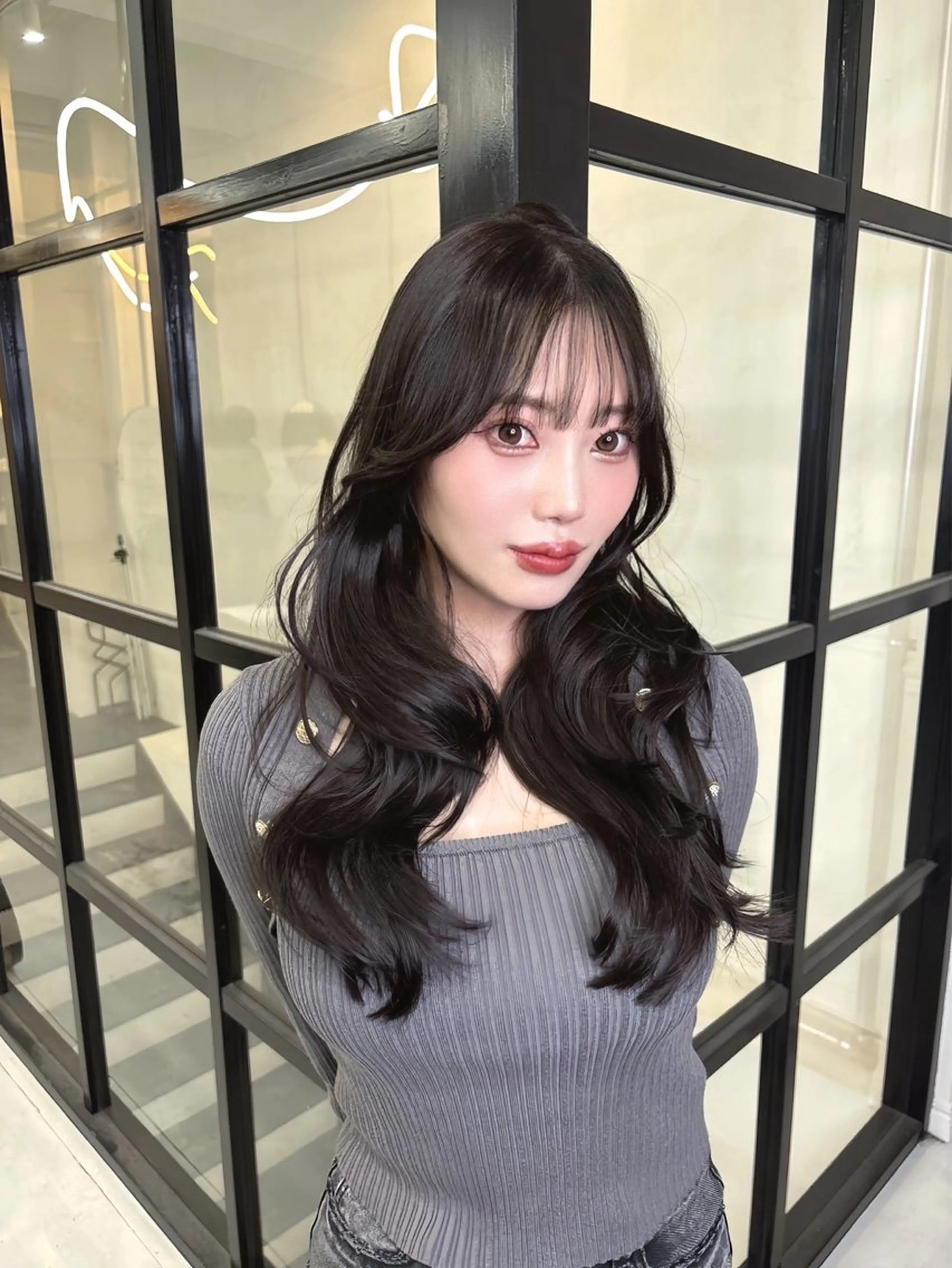 セミロング カラー グレージュ Maison Halu YUKIのヘアスタイル