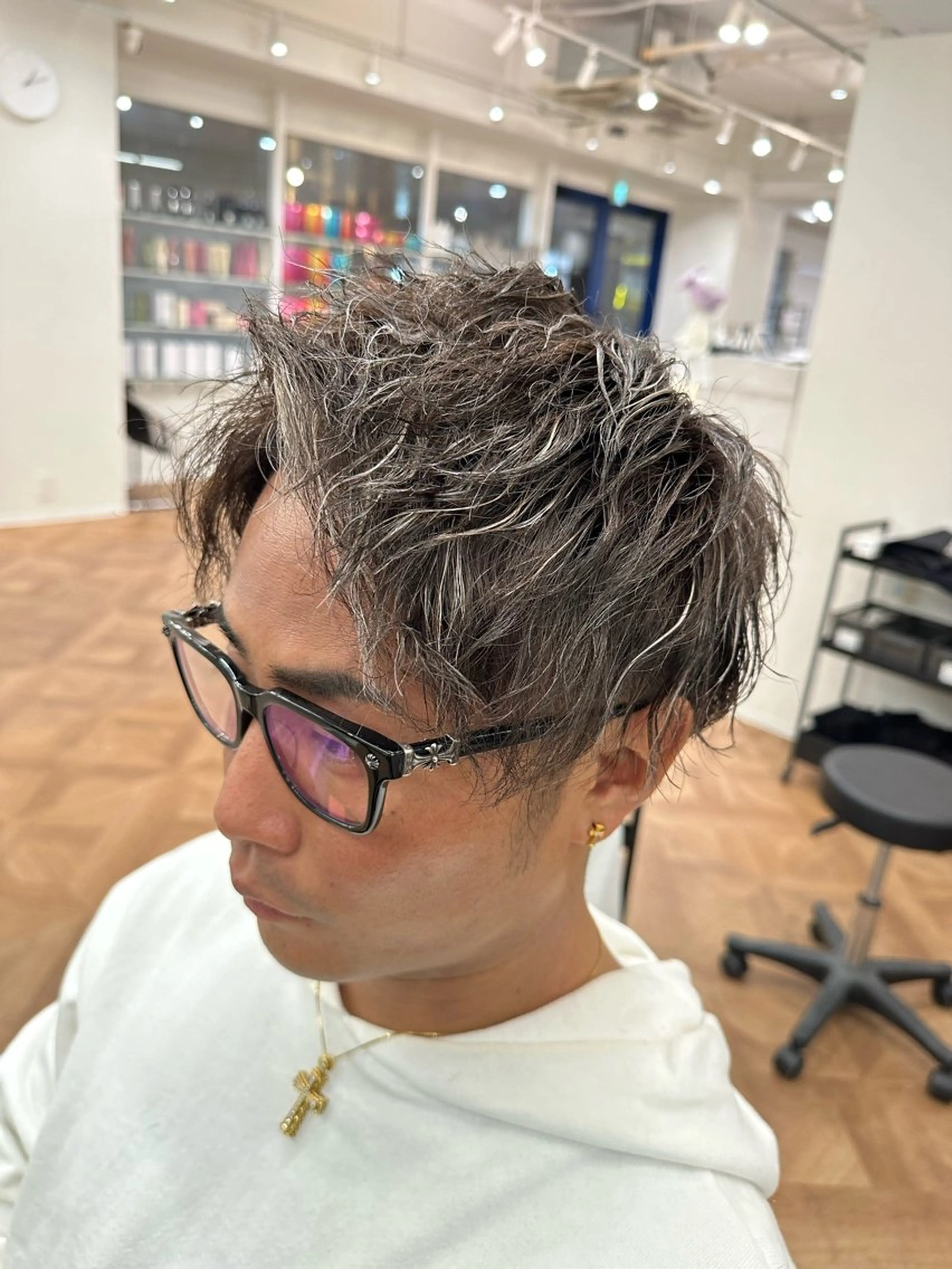 【カラー長持ちさせたい方必見‼️】メンズカット+ホワイトメッシュ✂︎の写真