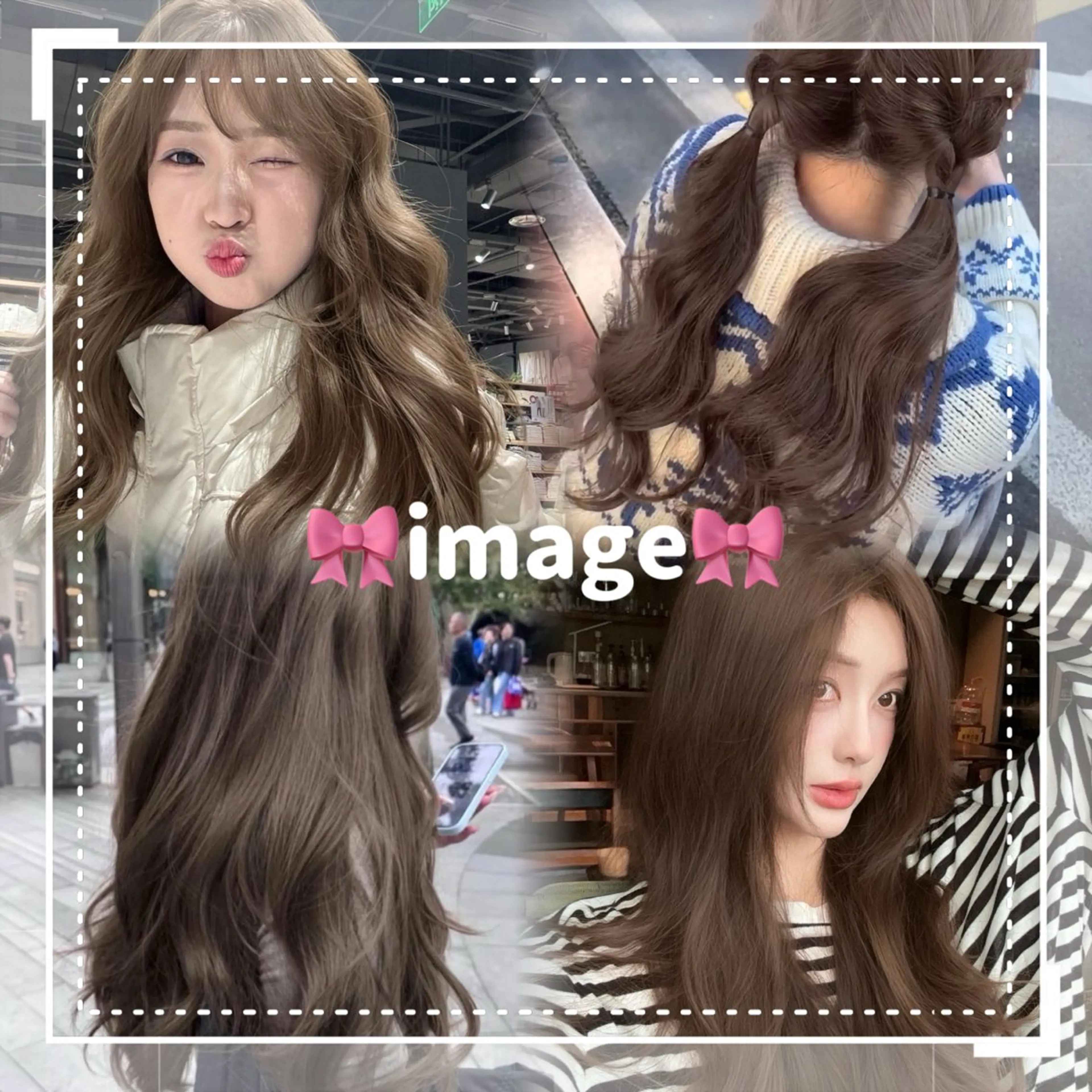 🎀推し活女子必見🎀ブリーチなしWカラー＋似合わせカットの写真