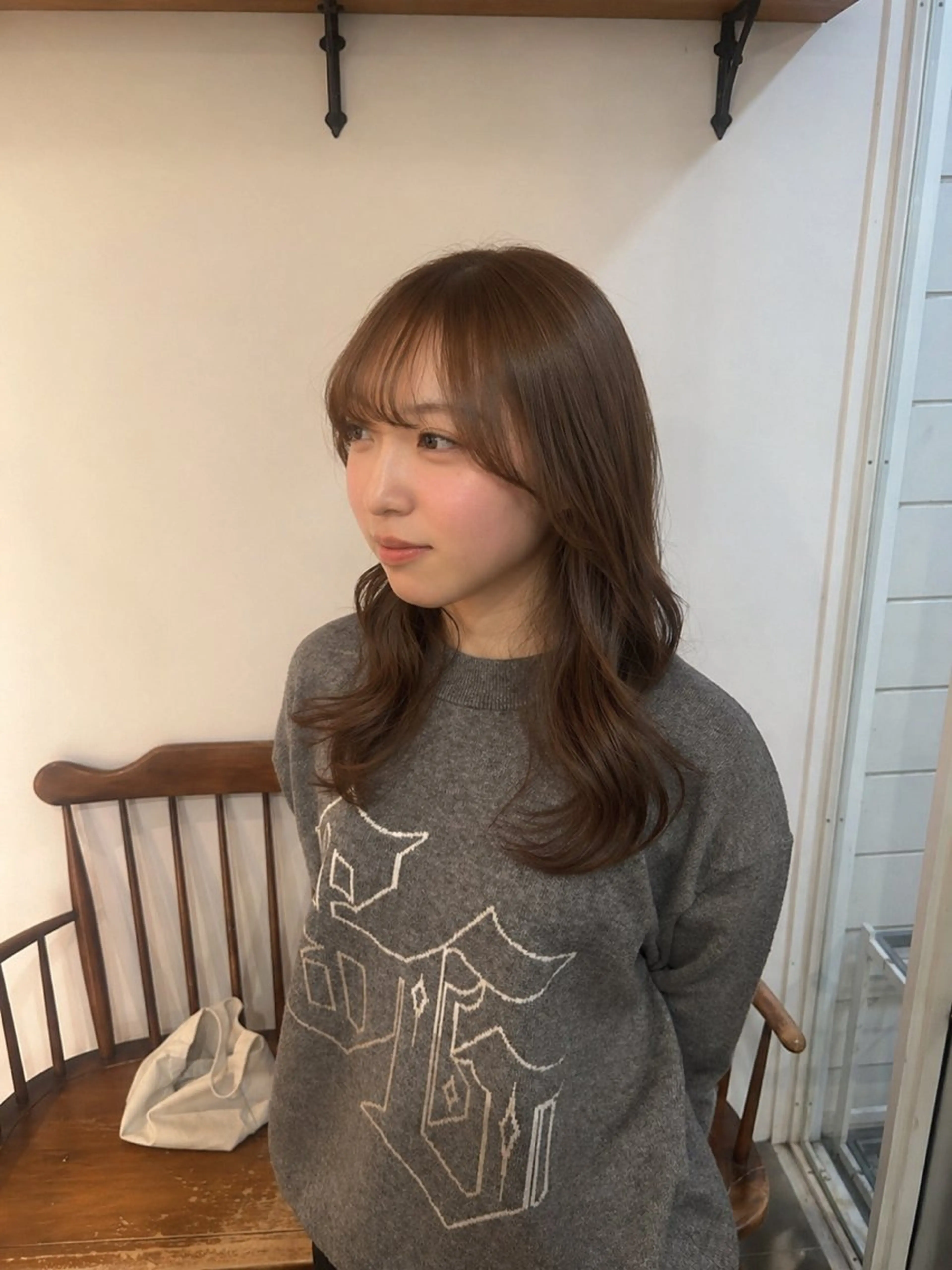 ミディアム ヘアカラー いしい あんなのヘアスタイル