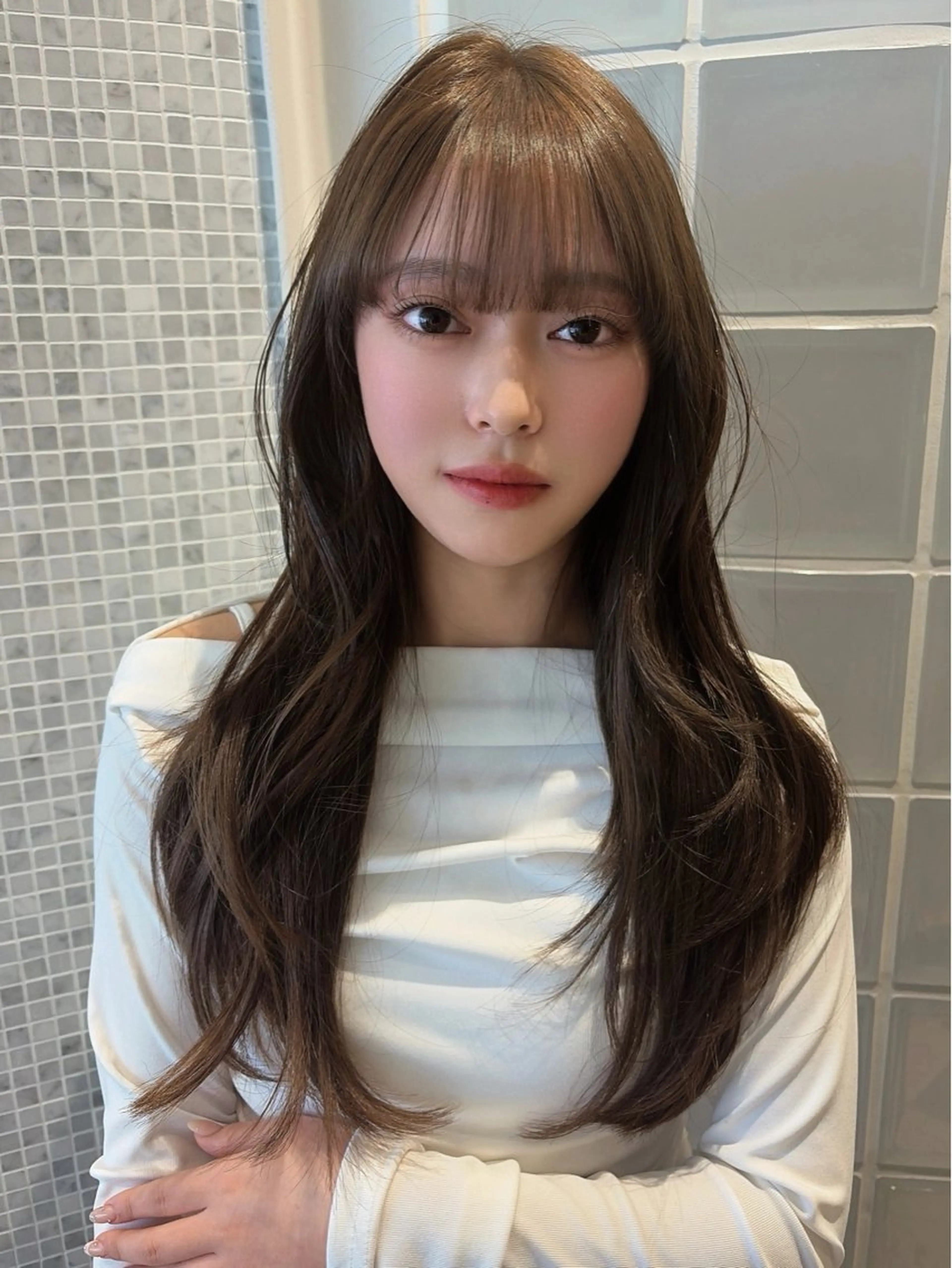 ロング レイヤーカット 高山沙来/ストレート パーマ特化/縮毛矯正のヘアスタイル