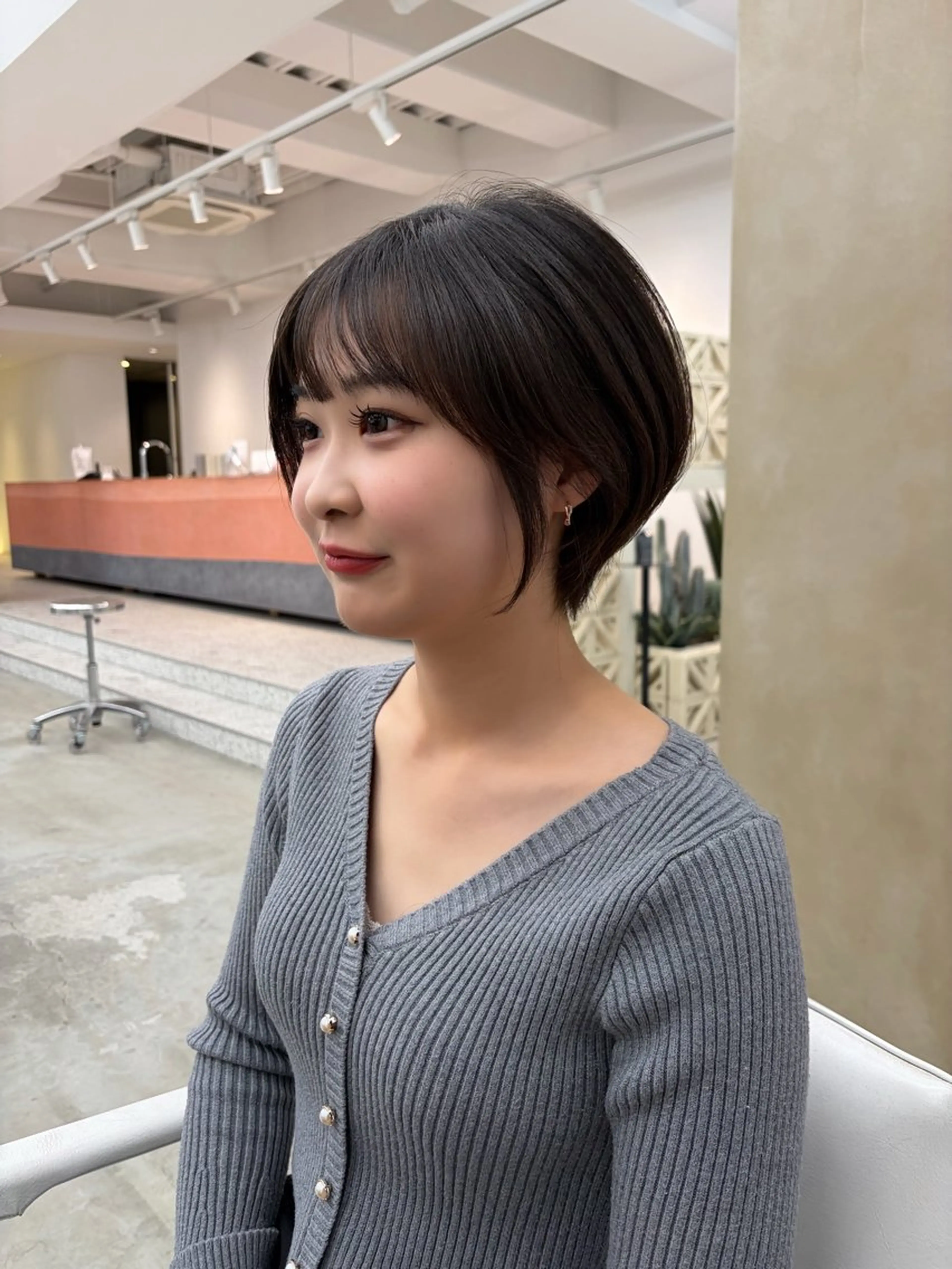 ショート カラー 似合わせカット ショートヘア 小顔カット カット トリートメント 名駅/ショート/ボブ 透明感カラー/優里のヘアスタイル