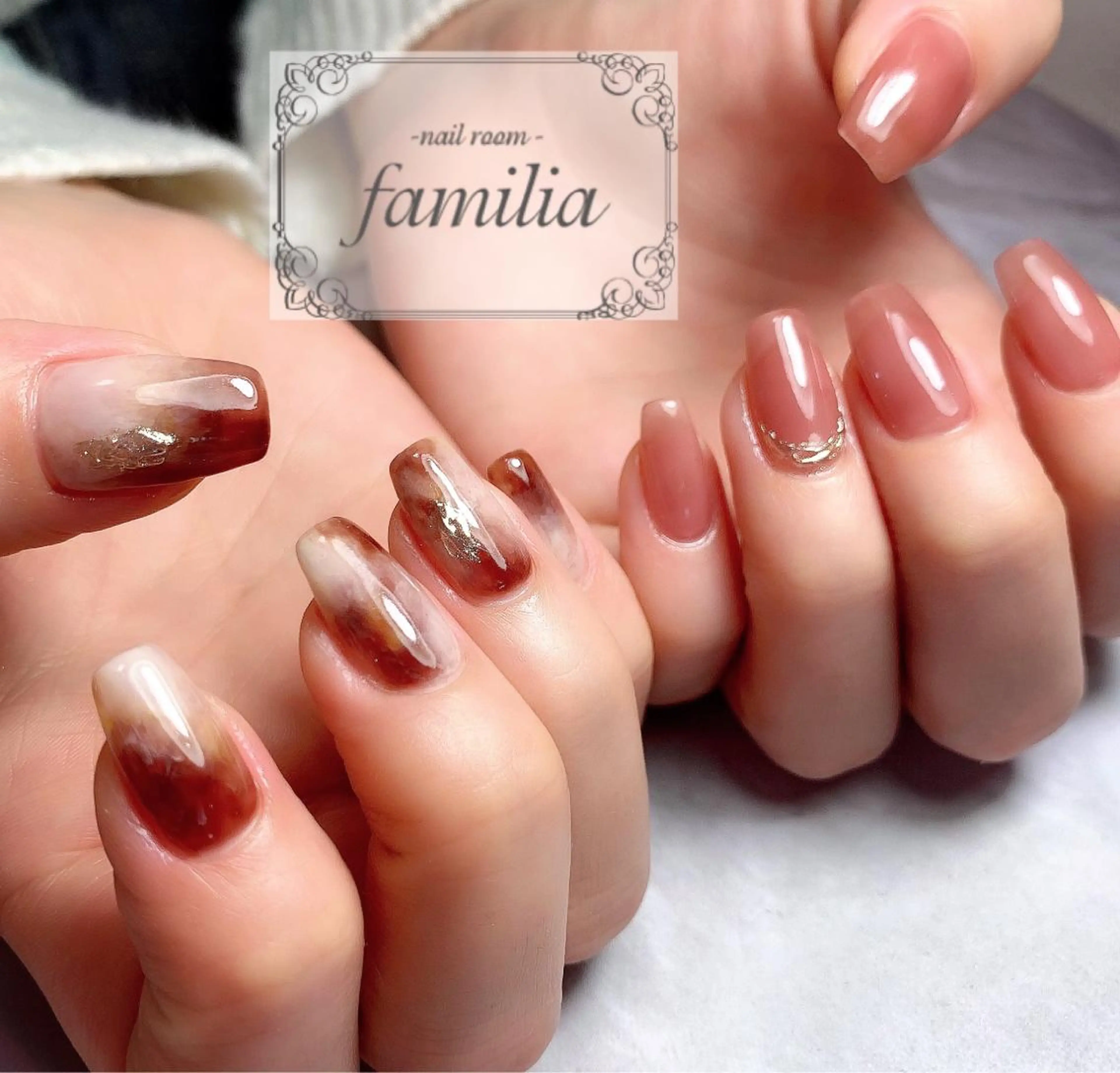 ネイル アートネイル ミラーネイル ハンドネイル -nailroom- familiaのネイルデザイン