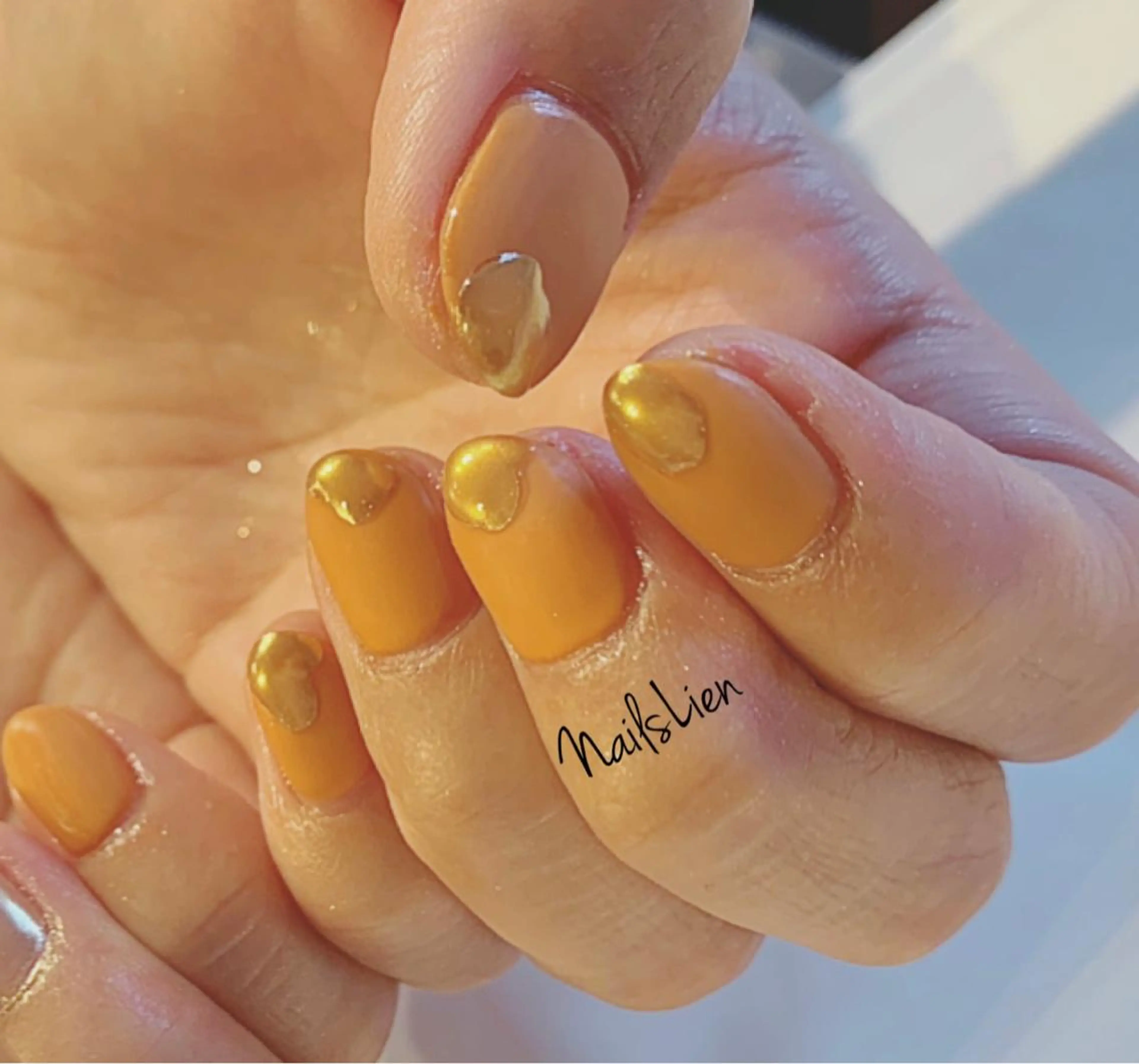 ネイル マットネイル ミラーネイル ニュアンスネイル studio e n / RiNのネイルデザイン