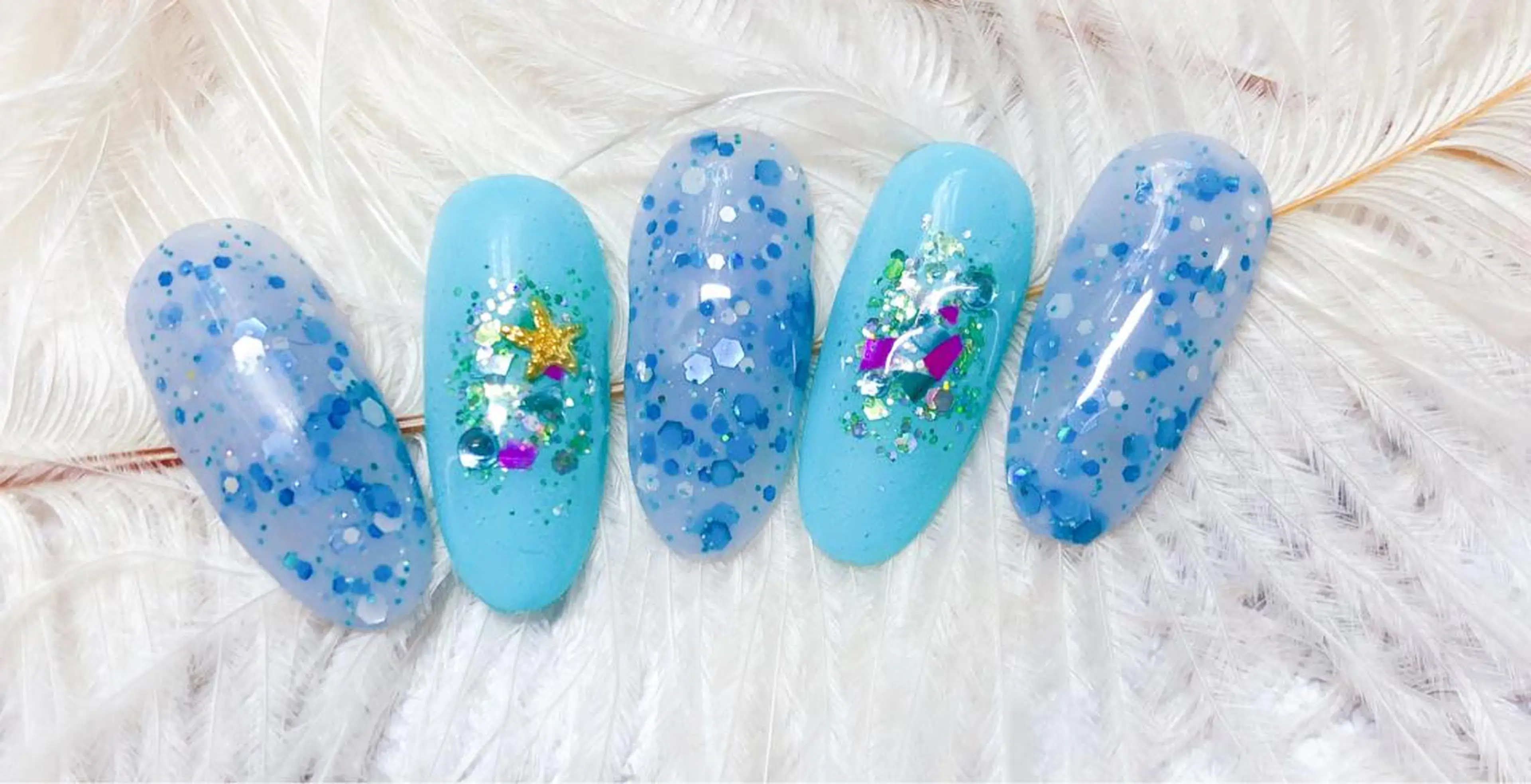 ネイル ハンドネイル マジック ミラーのネイルデザイン