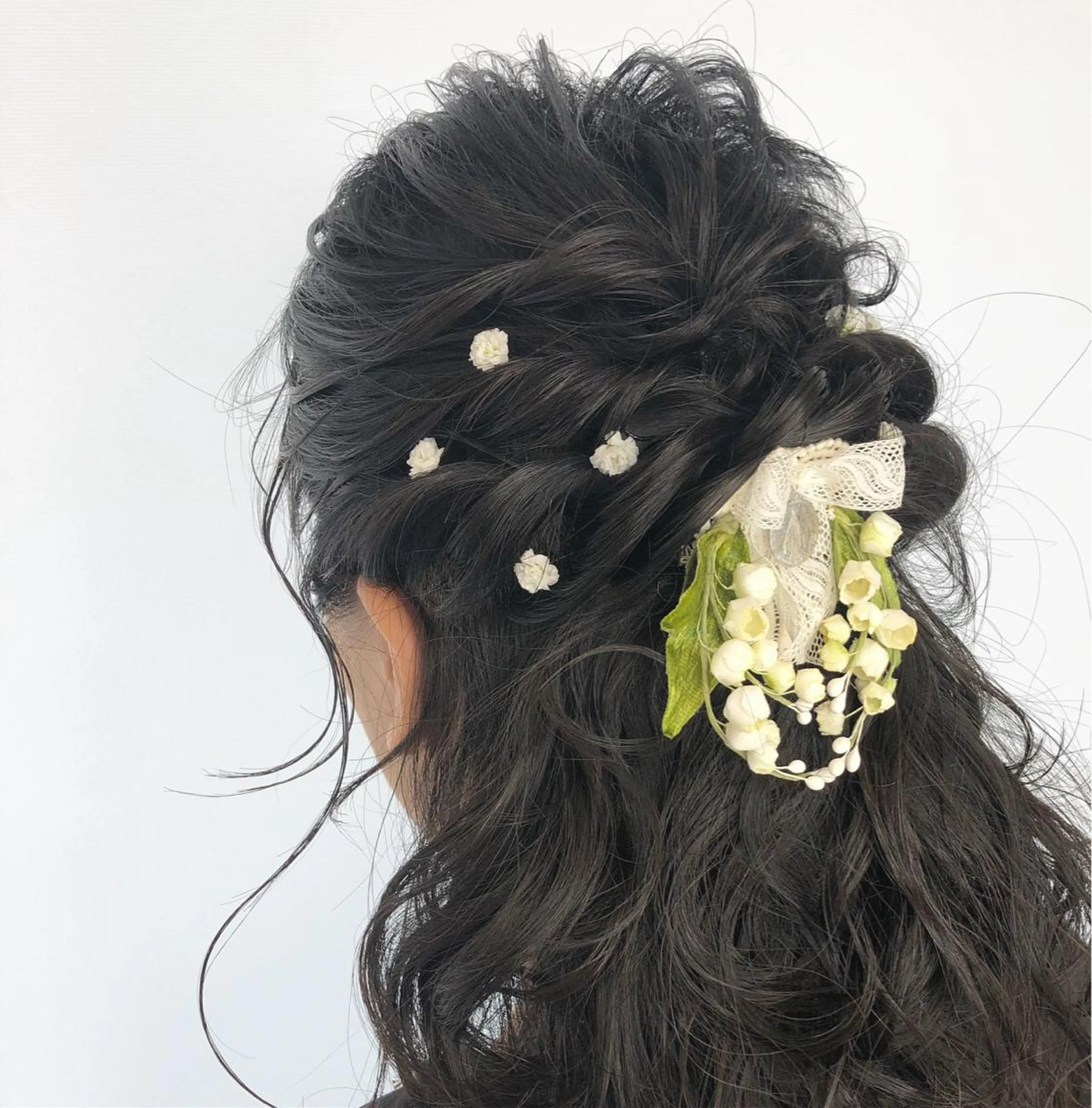 ロング ヘアアレンジ ハーフアップ ヘアセット sano sayakaのヘアスタイル