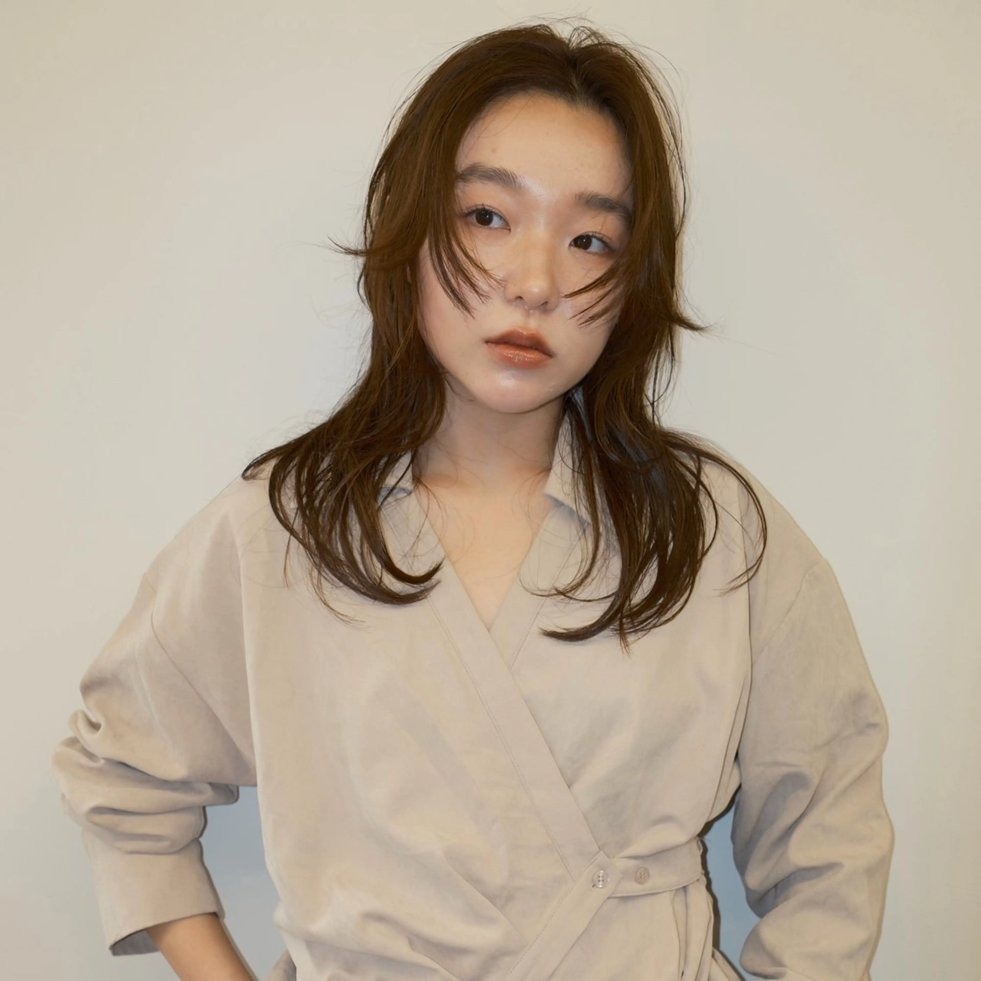 セミロング カラー パーマ/透明感カラー 元町🌱takutoのヘアスタイル