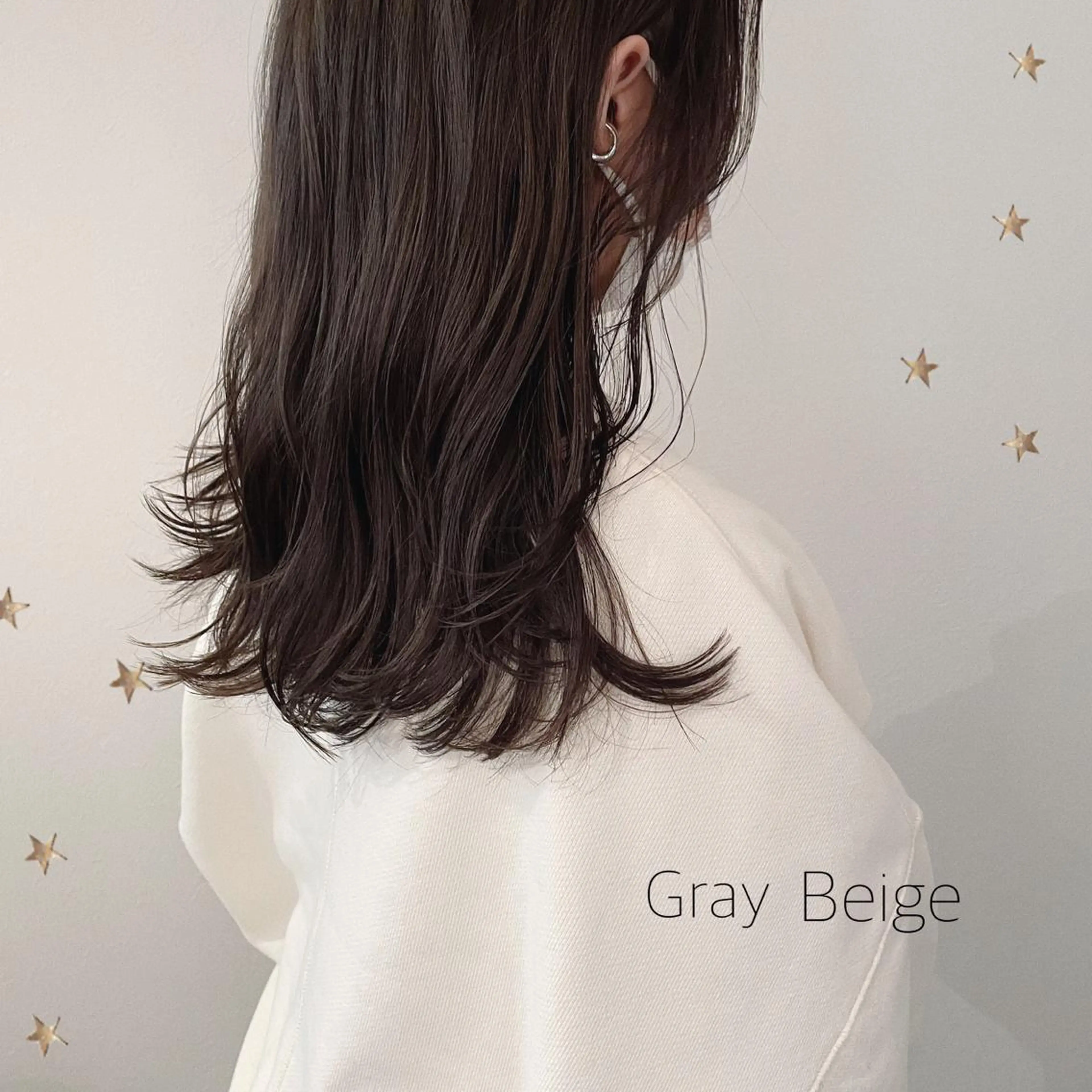 セミロング カラー カット ヘアカラー 市川 千夏のヘアスタイル