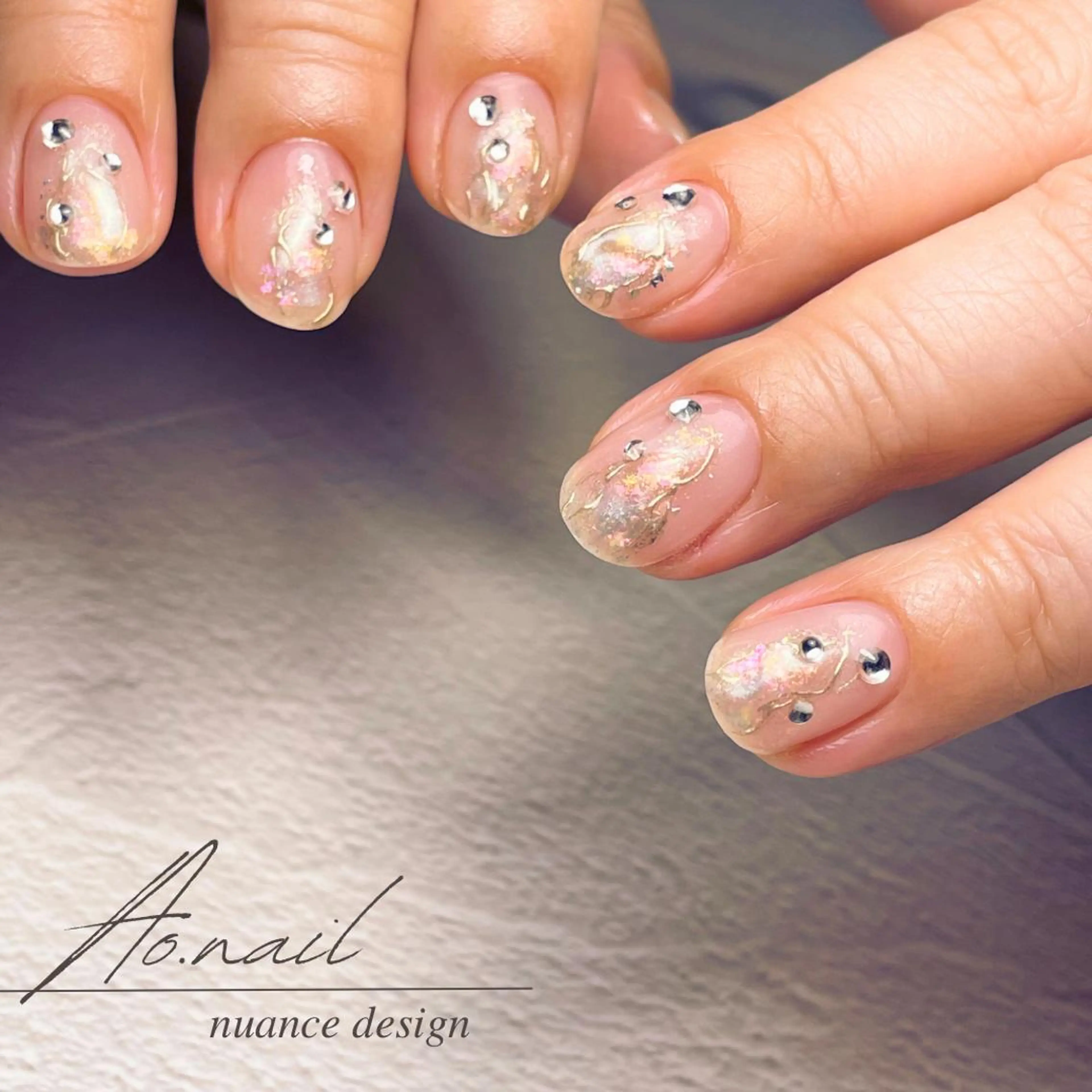 ネイル オーロラネイル キラキラネイル ミラーネイル Ao. Nailのネイルデザイン