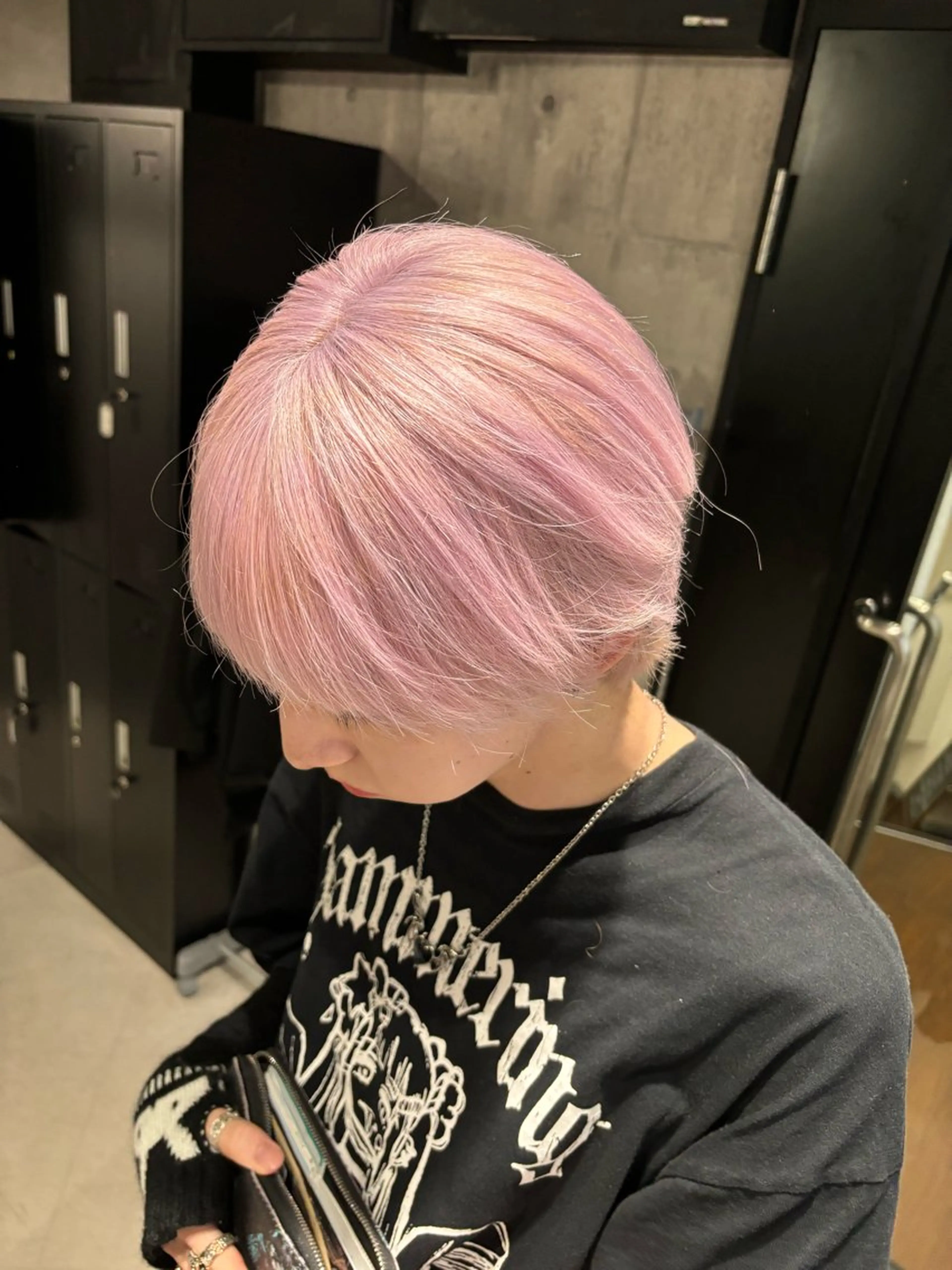 ショート カラー ピンクカラー ホワイトピンク ヘアカラー _white【京橋店】所属・_WHITE / KENTOのヘアスタイル