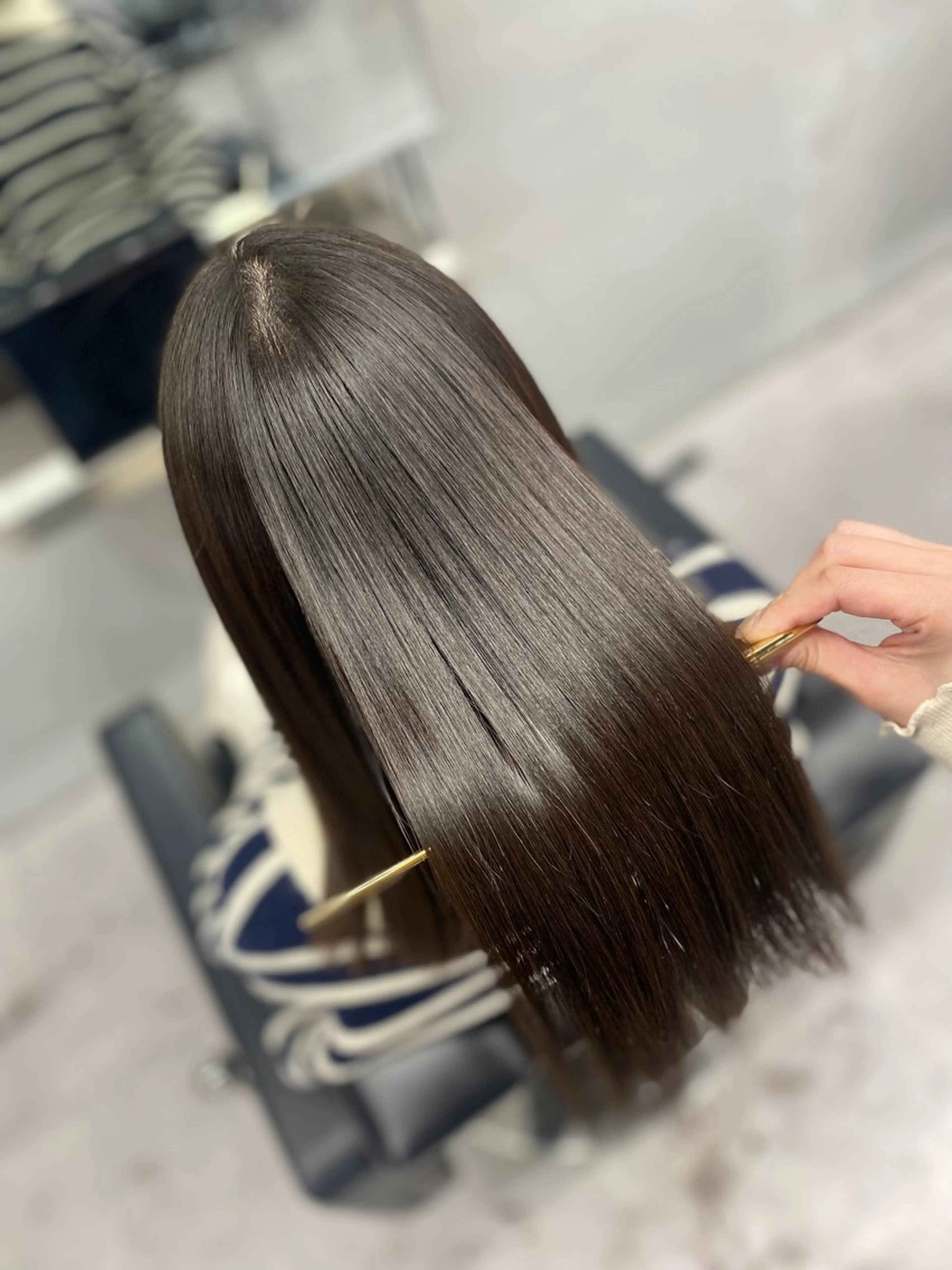 ロング カット 縮毛矯正 トリートメント 艶髪/縮毛矯正 🫧辻野海羽のヘアスタイル