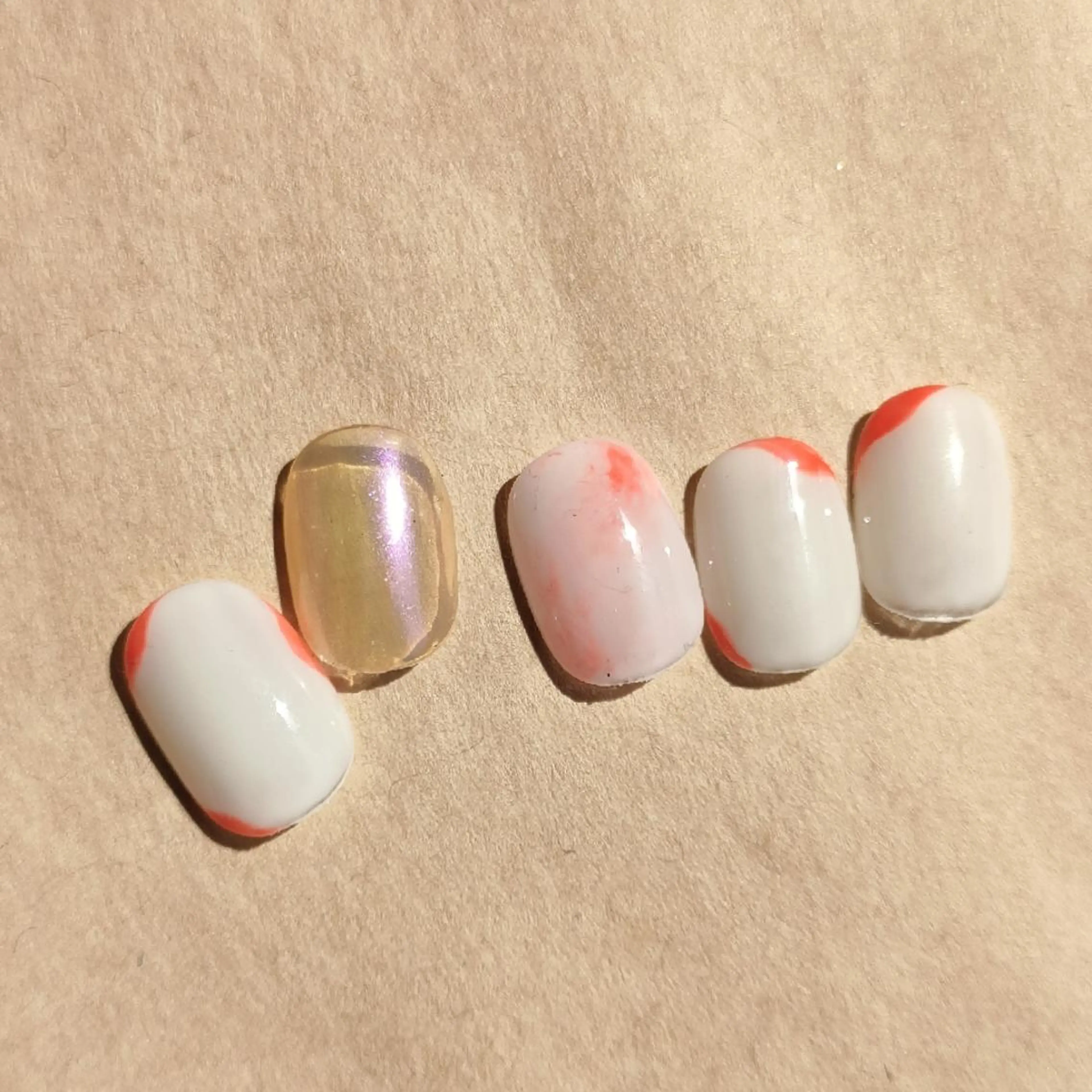 ネイル オレンジ 春ネイル oir. nailsalonのネイルデザイン