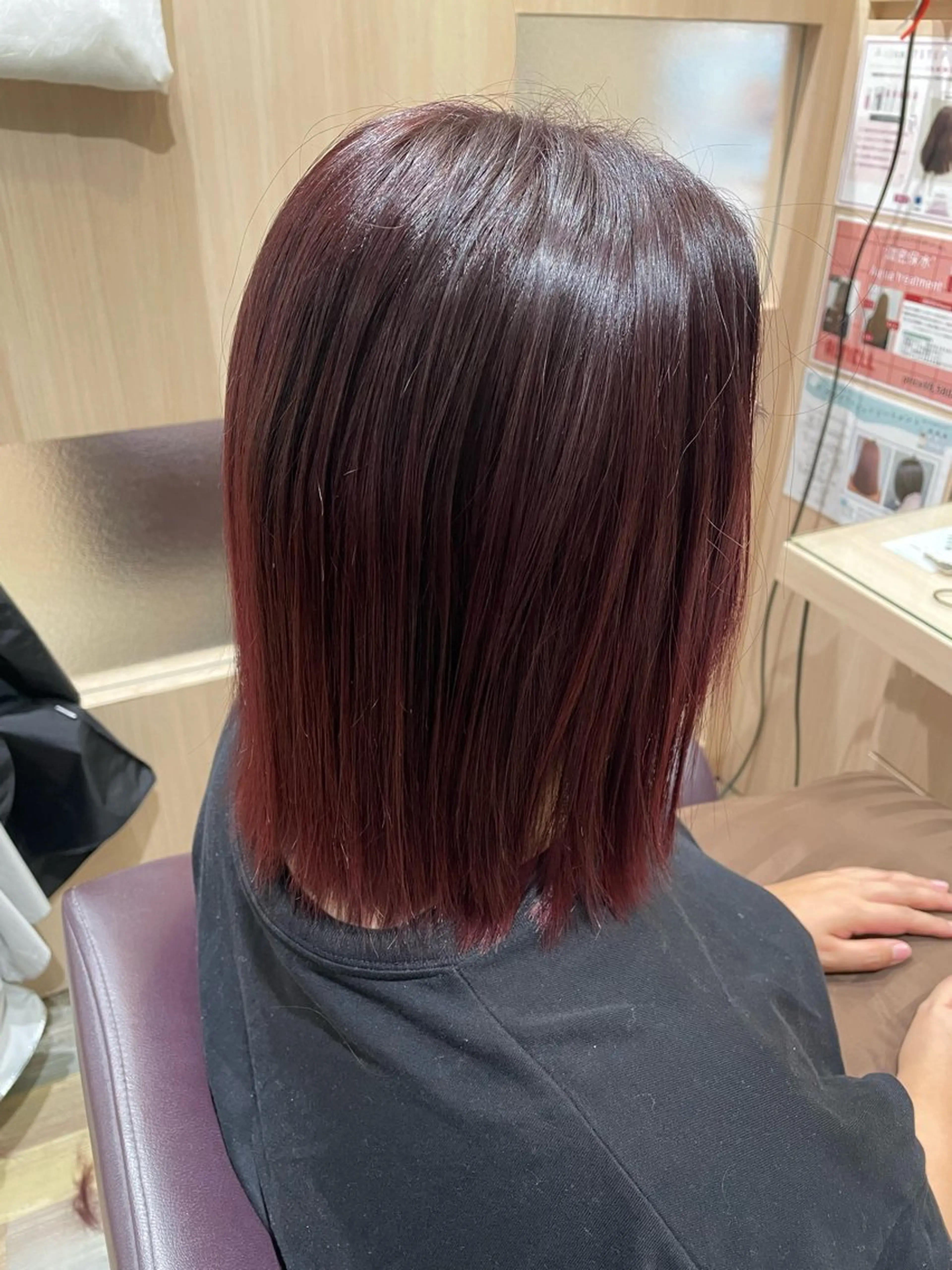 ミディアム カラー レッドカラー カット ヘアカラー 小林 純一郎のヘアスタイル