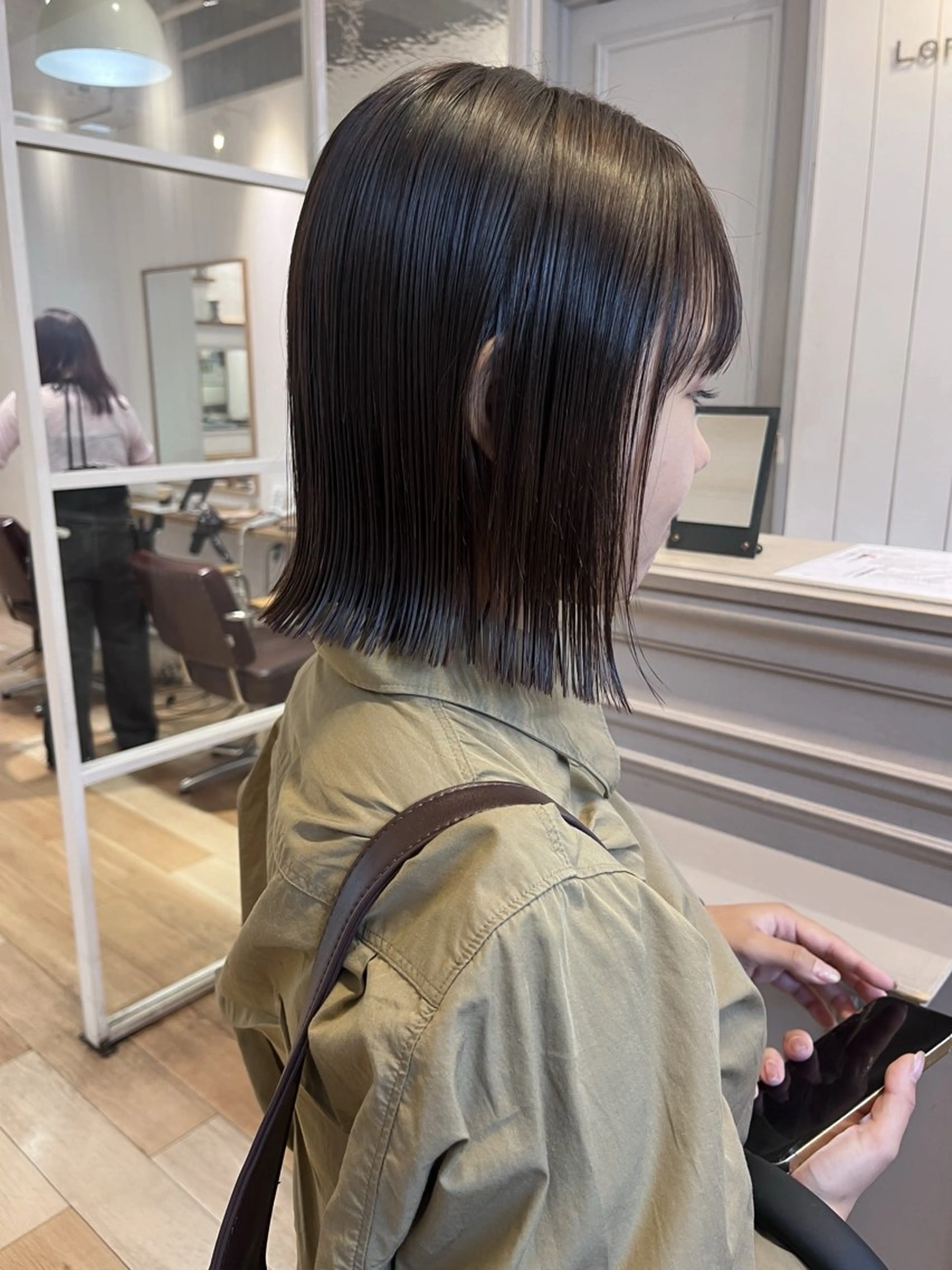 ミディアム カラー ヘアカラー トリートメント 赤み消しカラー/ ナチュラル/トモキのヘアスタイル