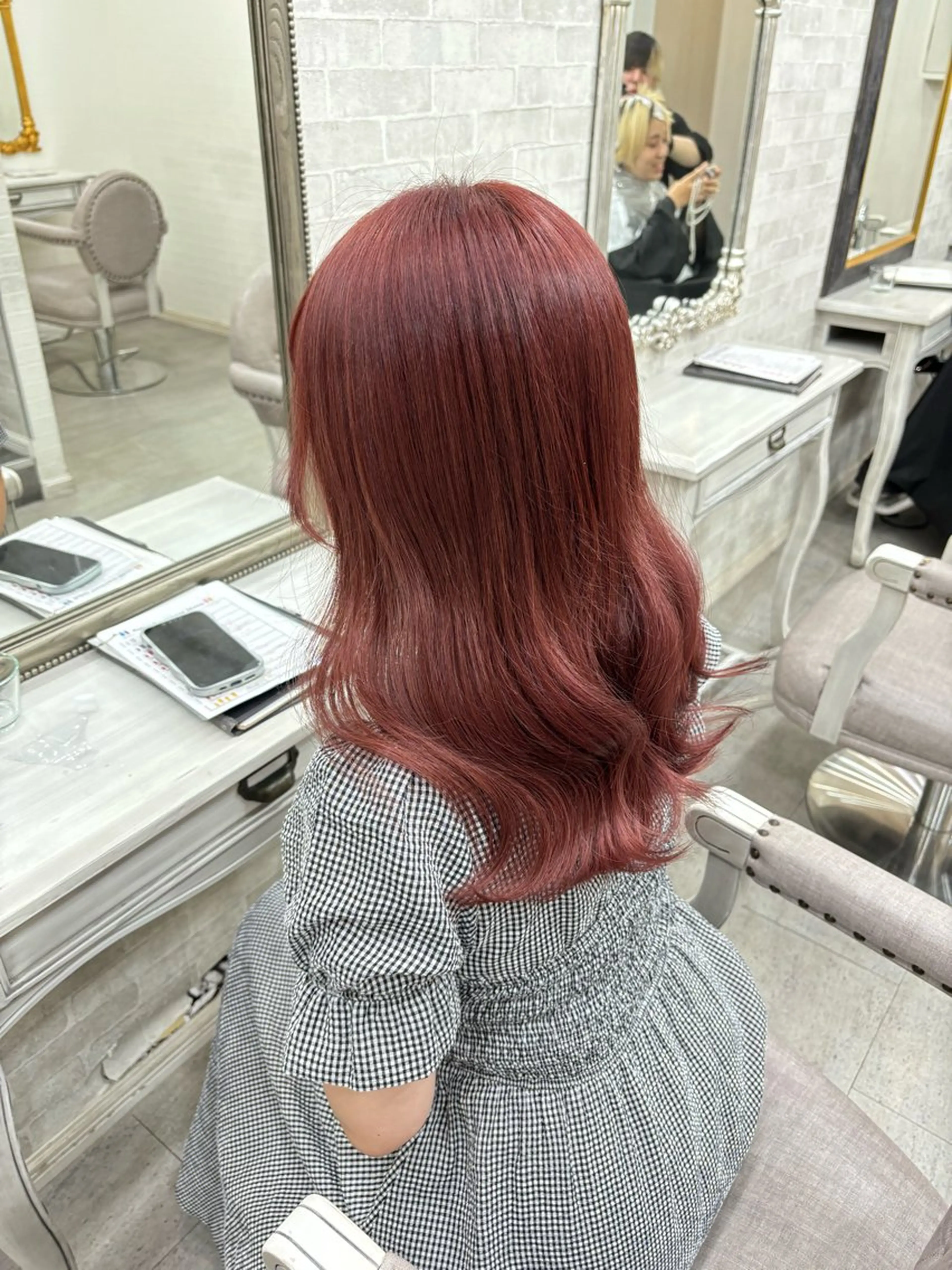 セミロング ヘアカラー ヘアセット☆ 髪質改善カラー☆まいのヘアスタイル