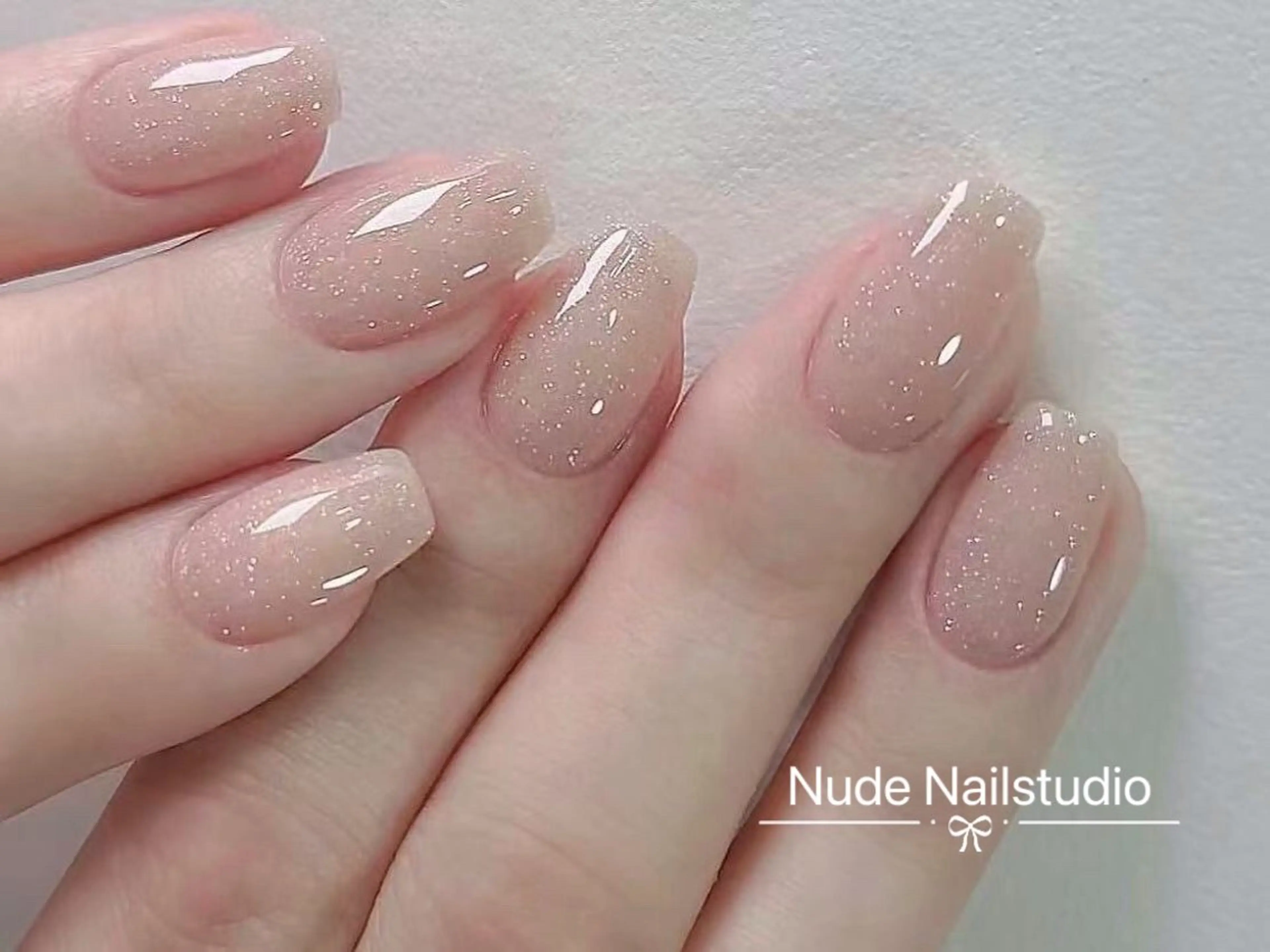 ネイル チークネイル 長さ出し フットネイル フレンチネイル ジェルネイル Nude Nailstudioのネイルデザイン