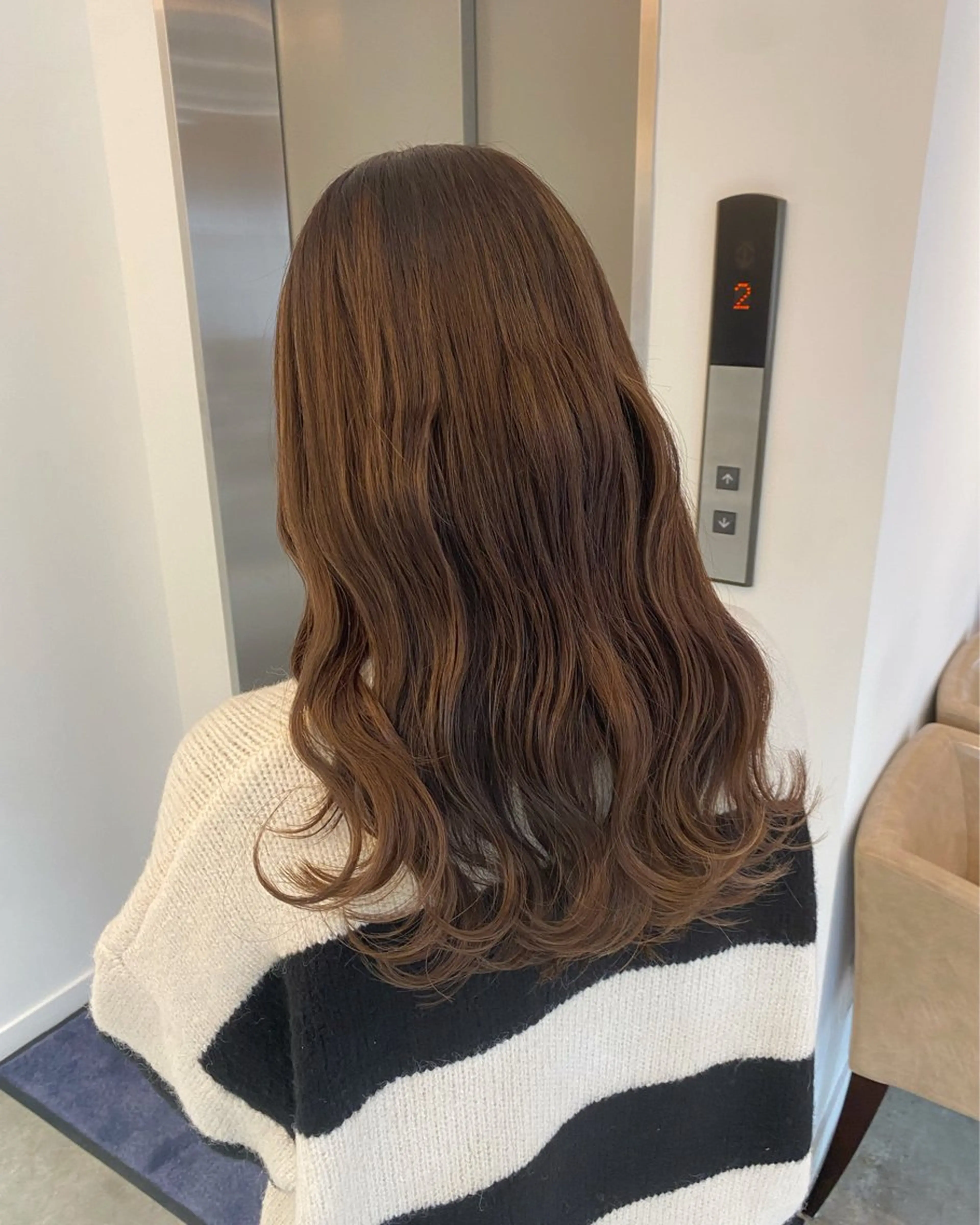 セミロング カラー 広島/ヘアセット /ベージュ/わかなのヘアスタイル