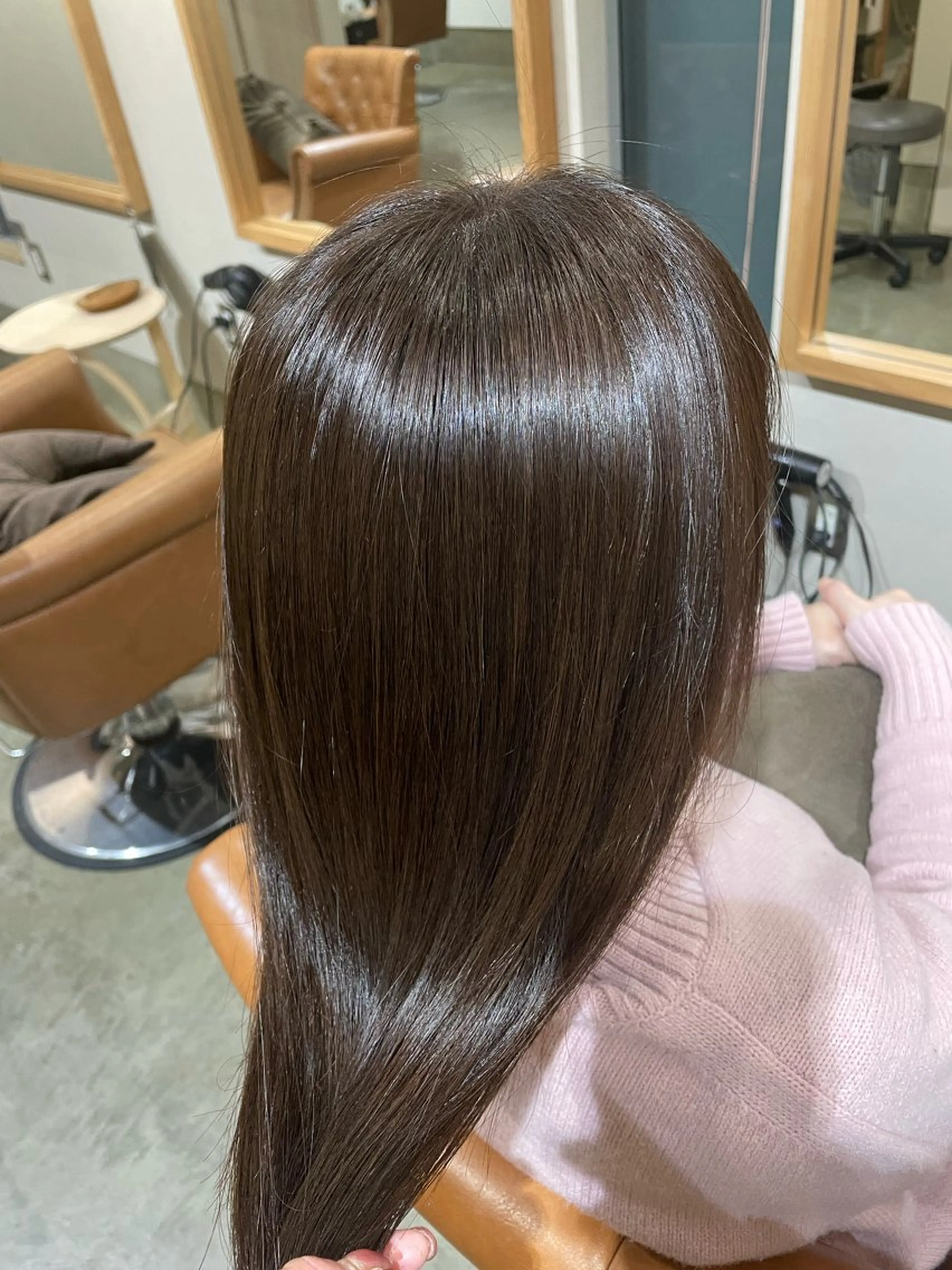 ロング 縮毛矯正 まつやま さおりのヘアスタイル