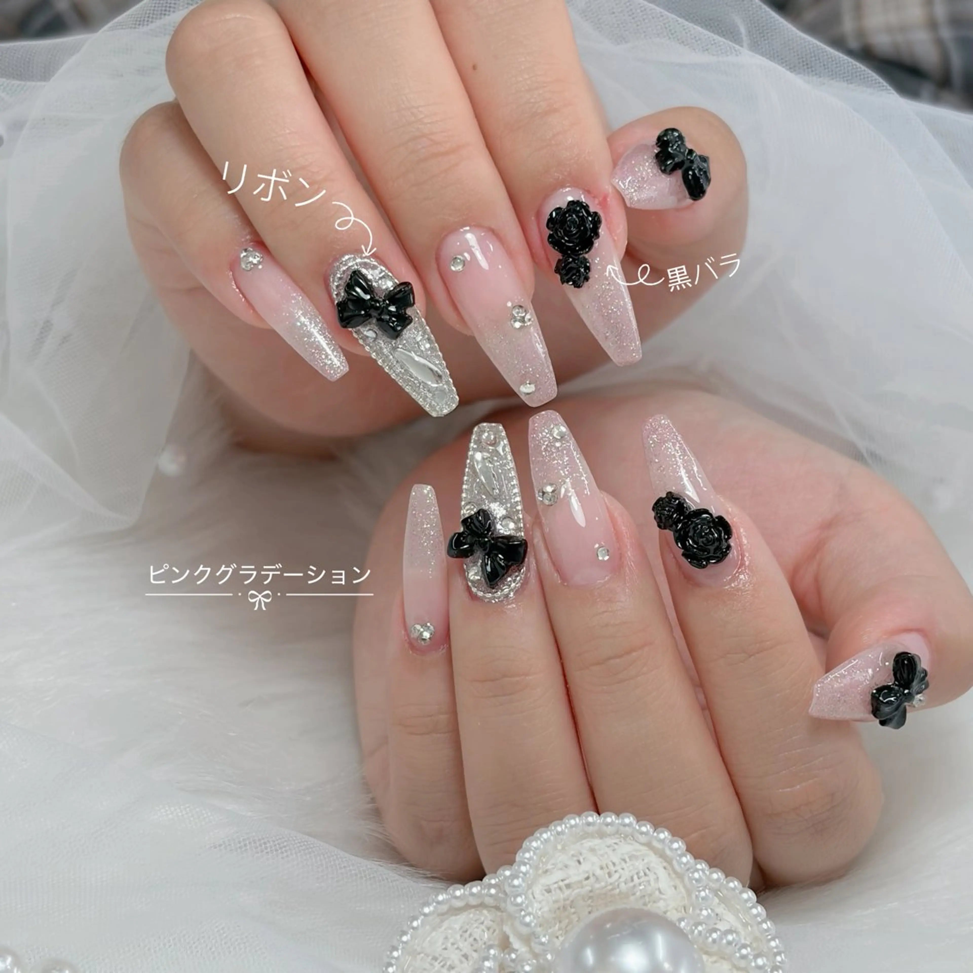ネイル フレンチネイル グラデーション 韓国ネイル マグネットネイル ミラーネイル ハンドネイル YURI NAILのネイルデザイン