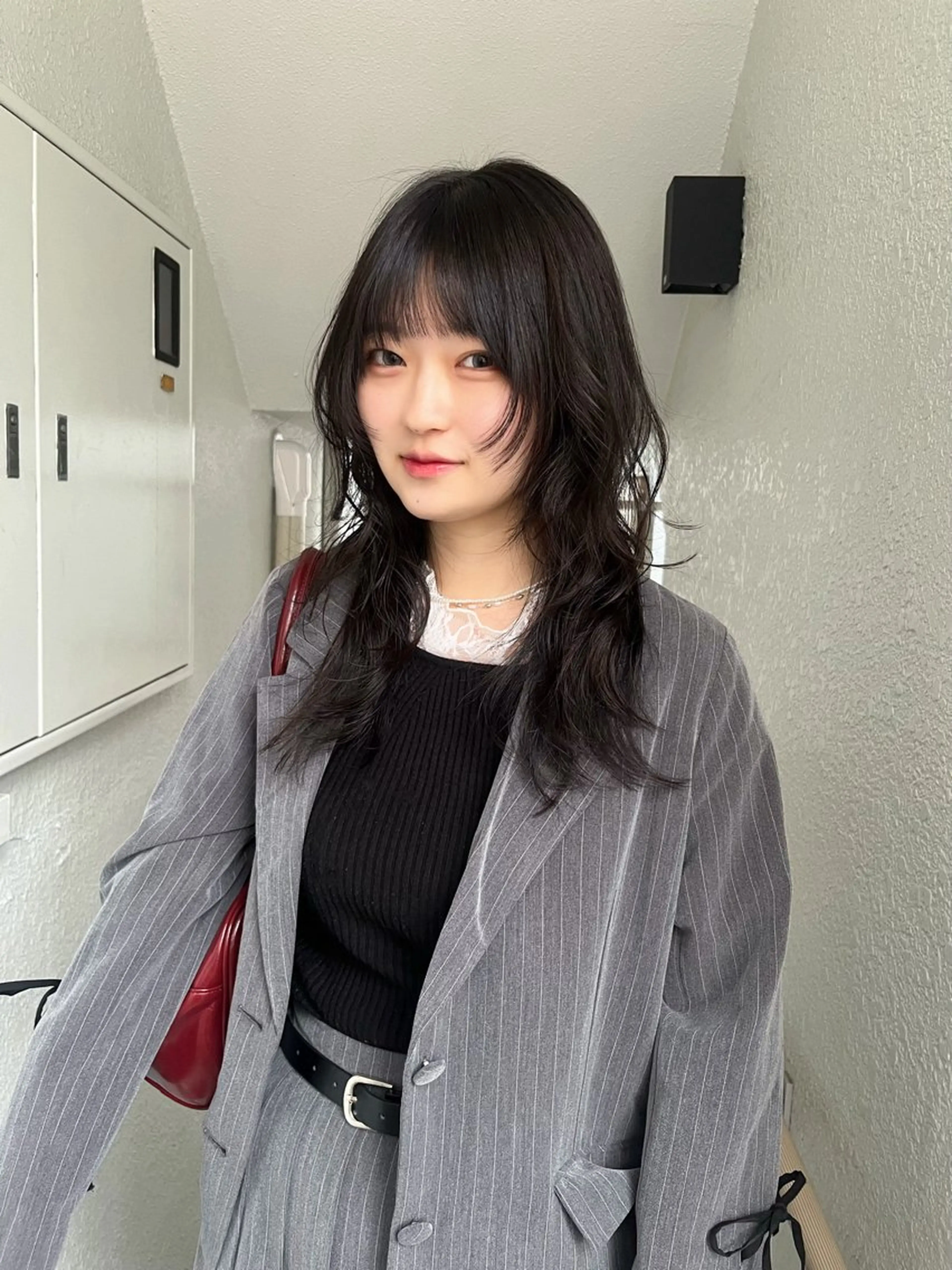 ロング カラー レイヤーカット🍏 パーマ/ののかのヘアスタイル