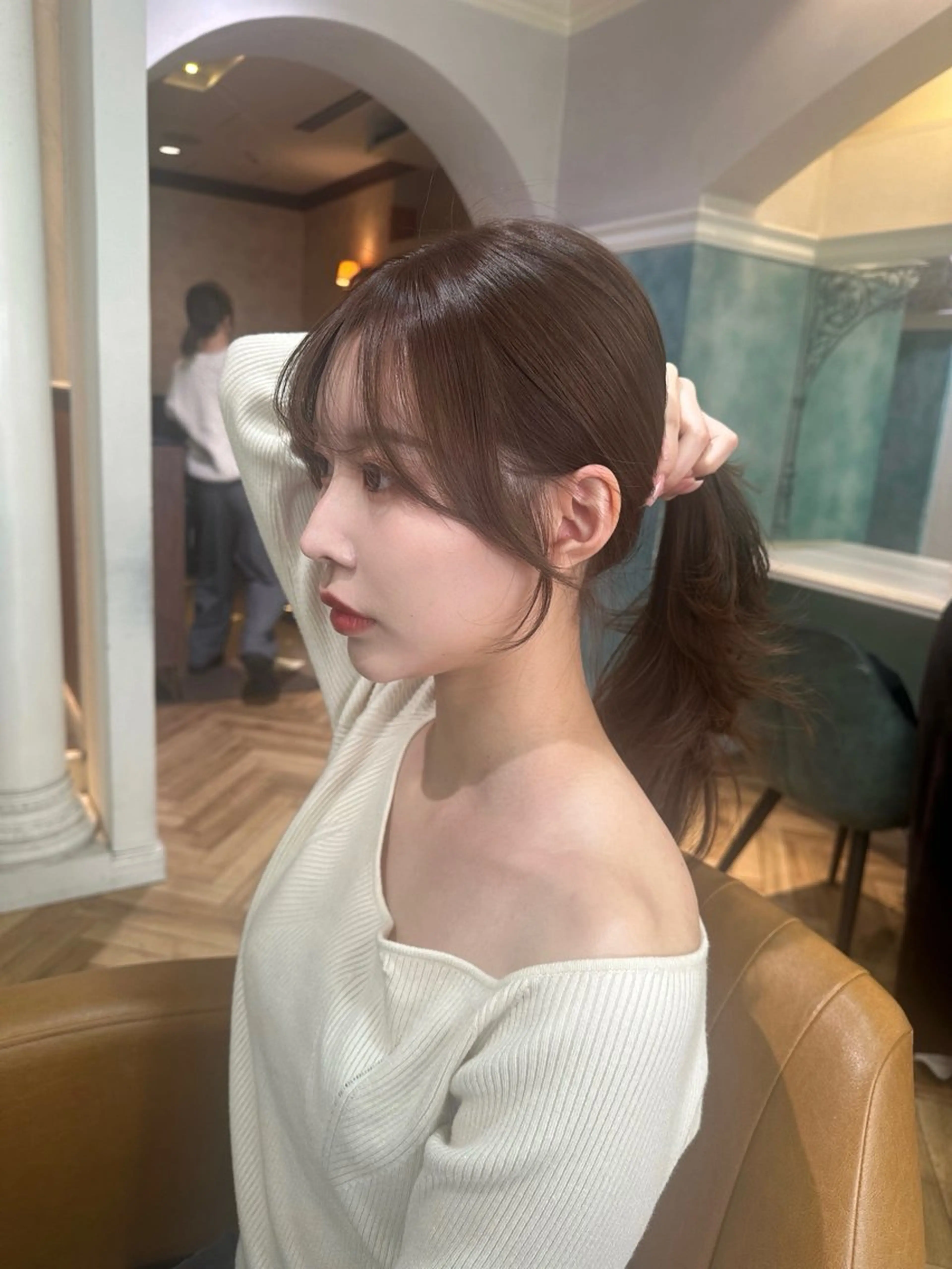 ロング カット レイヤー/顔周り /ボブ/銀座/サラのヘアスタイル