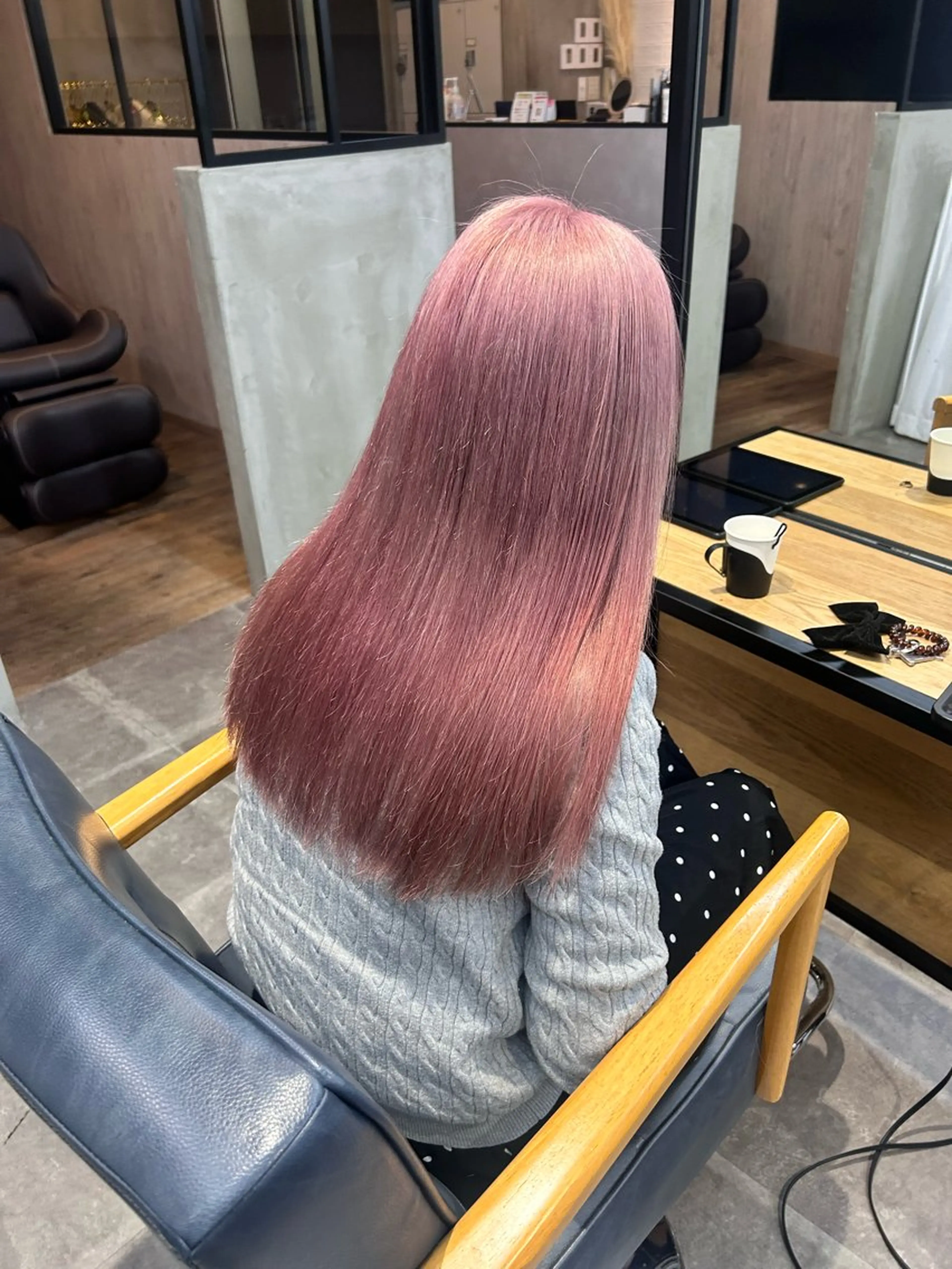 セミロング カラー 韓国×髪質改善カラー 💎hinaのヘアスタイル