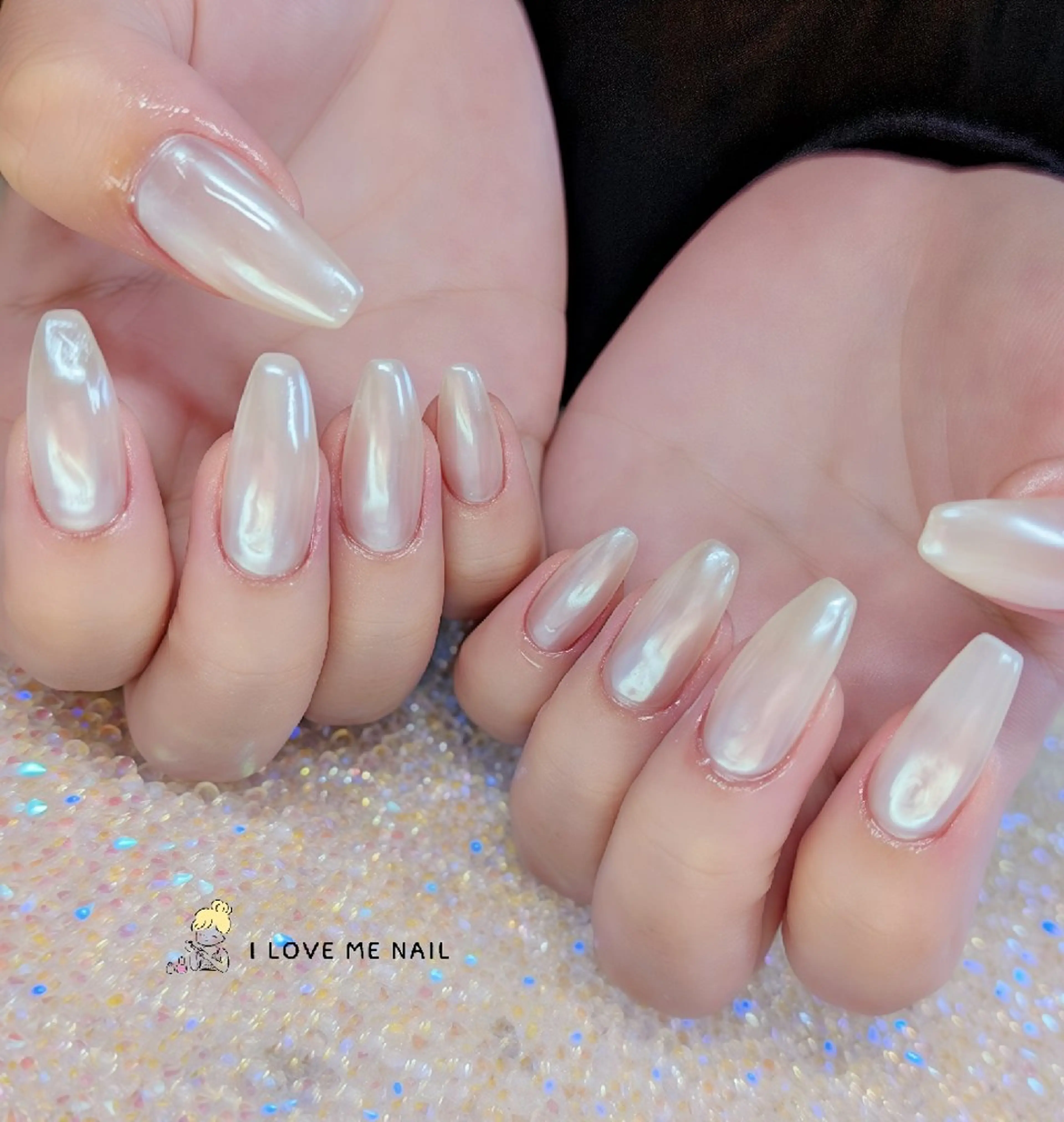 ネイル 長さ出し ハート 韓国ネイル マグネットネイル ニュアンスネイル I LOVE ME NAIL.｡.:*♡のネイルデザイン