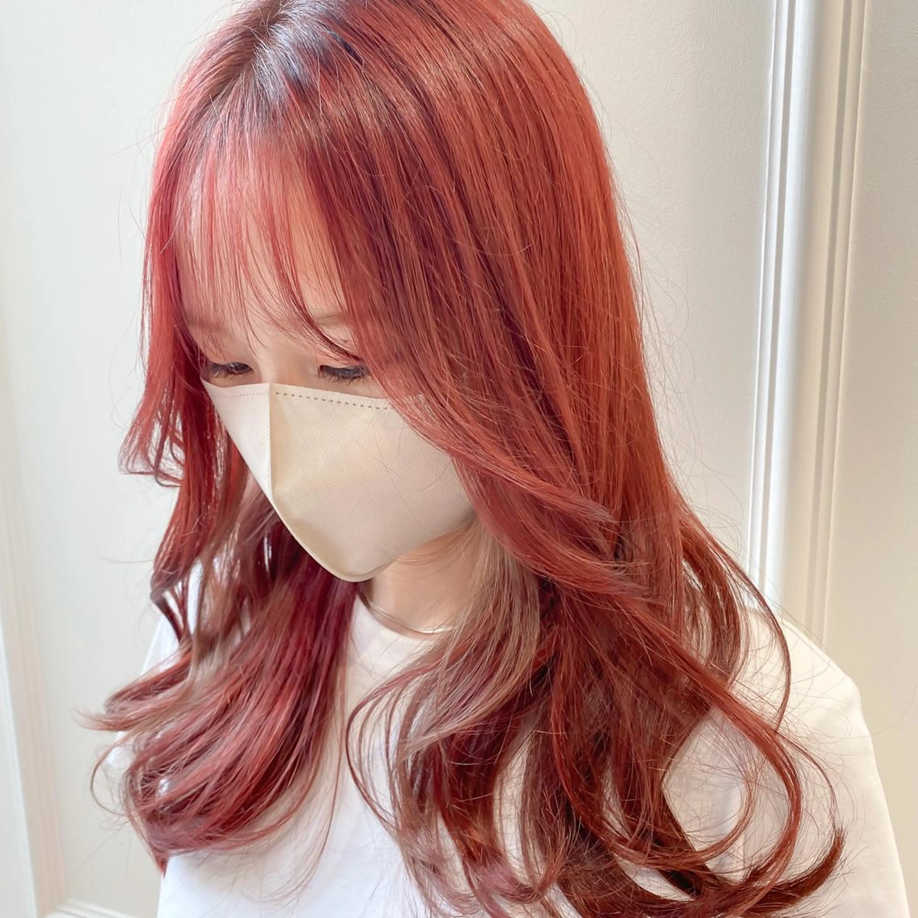 ロング カラー ベージュカラー 黒髪 ブリーチ ケアブリーチ ダブルカラー ハッシュカット/艶感 カラー/ユウキ✨のヘアスタイル