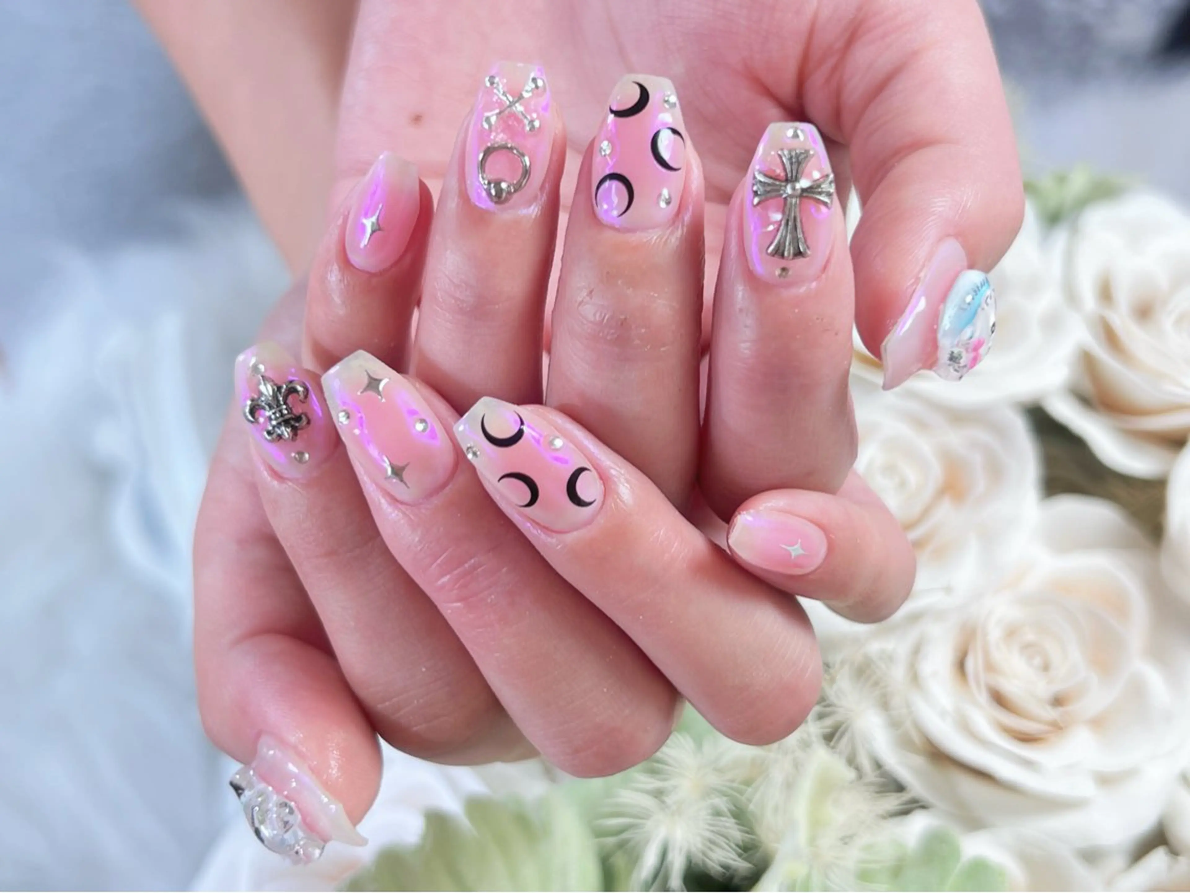 ネイル ロングネイル 持ち込み スカルプネイル ハンドネイル Painty nailのネイルデザイン