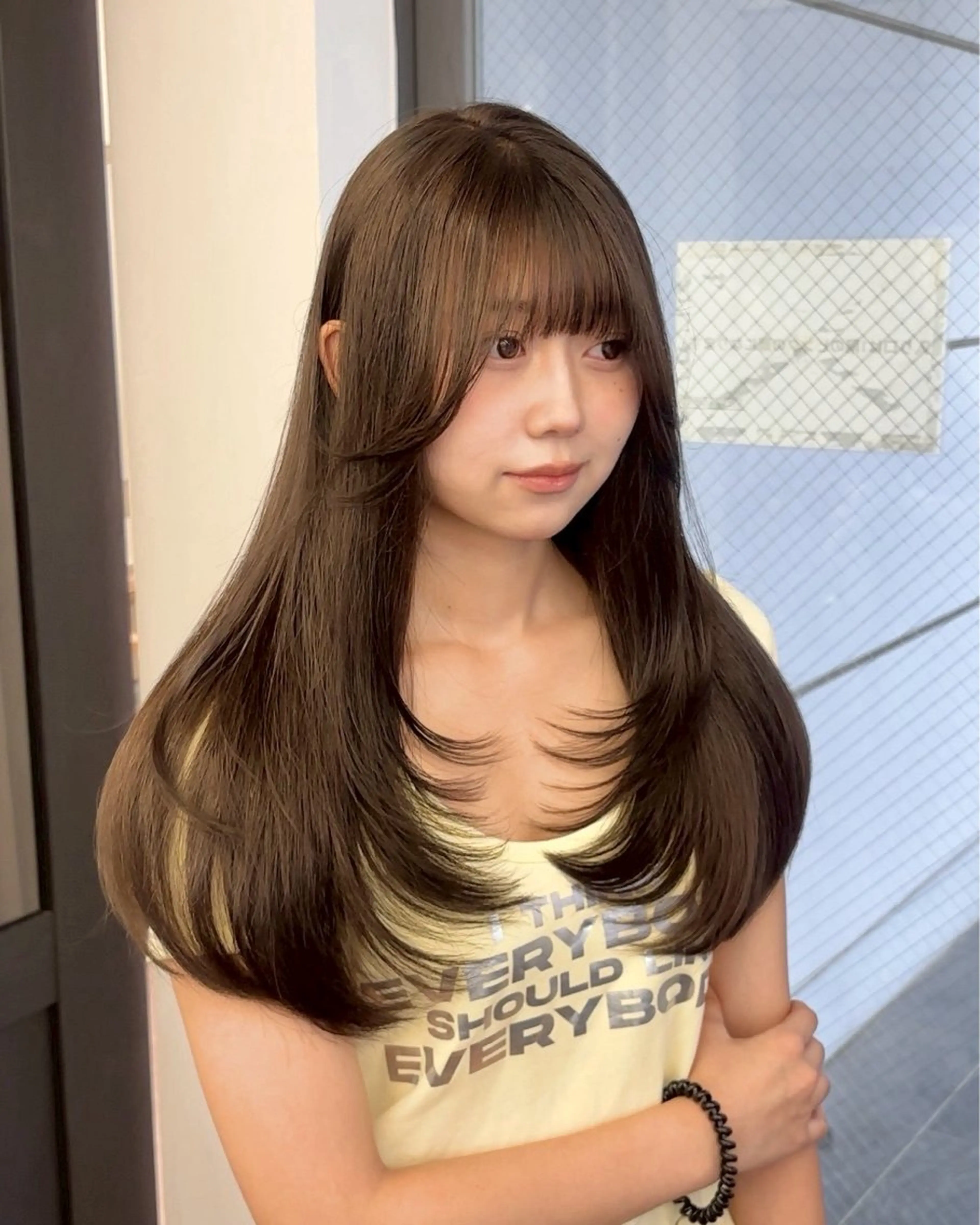 ロング レイヤー/顔周り/ 韓国トレンド/ひろとのヘアスタイル