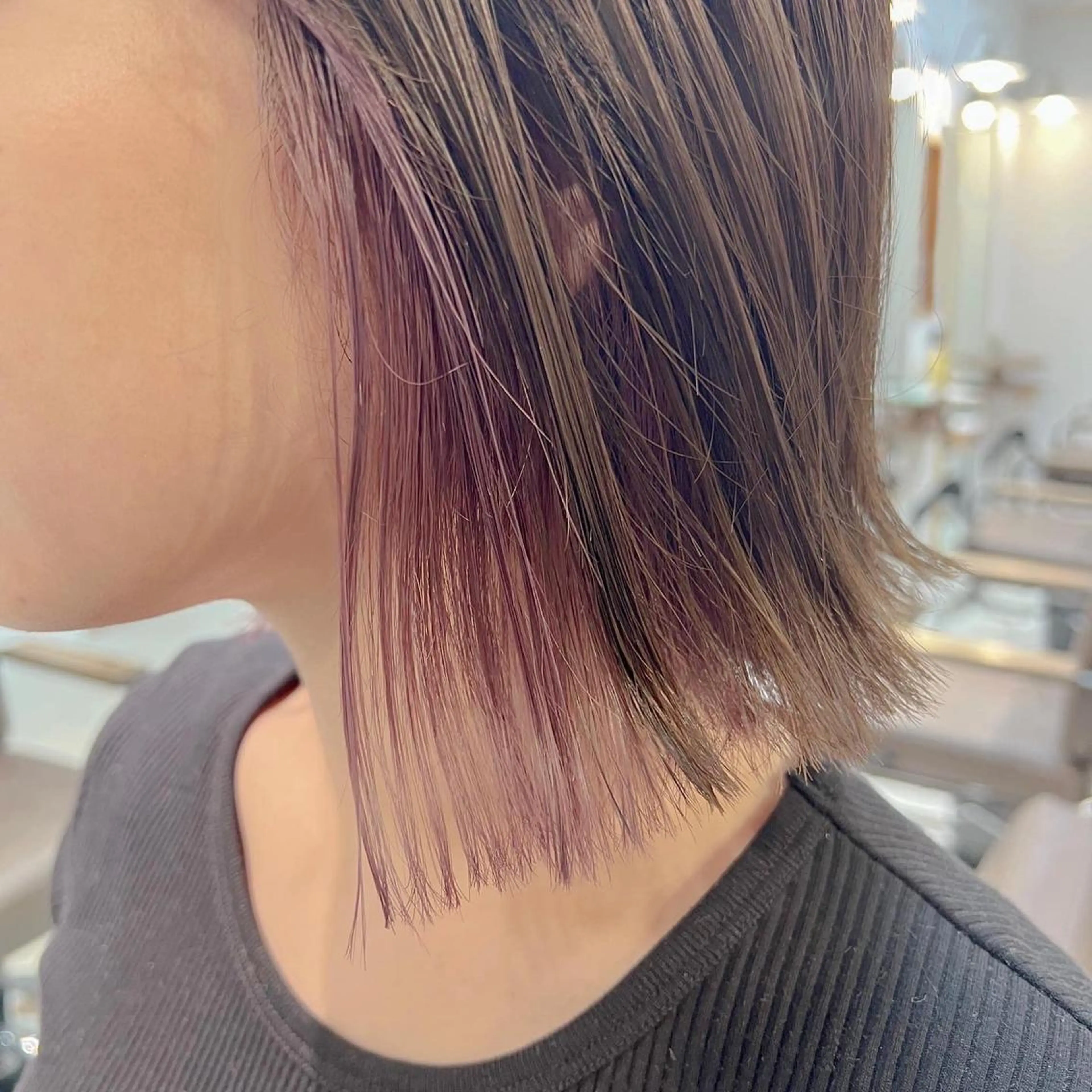 ショート カラー インナーカラー ボブ カット ヘアカラー トリートメント 髪質改善/縮毛/ボブ CHIHIROのヘアスタイル