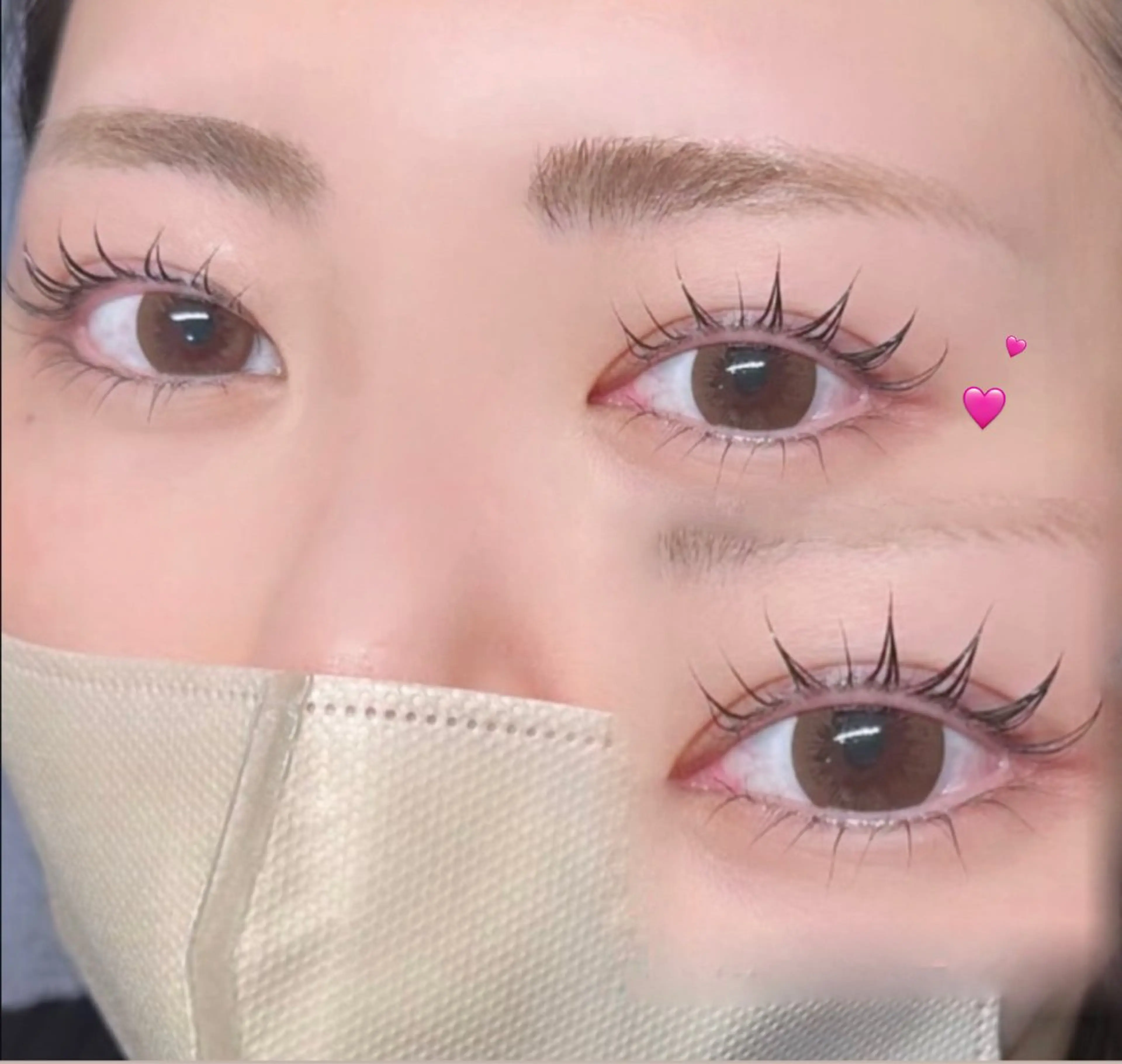 マツエク・マツパ 下まつげエクステ 一重×まつ毛パーマ meRK neneのマツエク・マツパデザイン