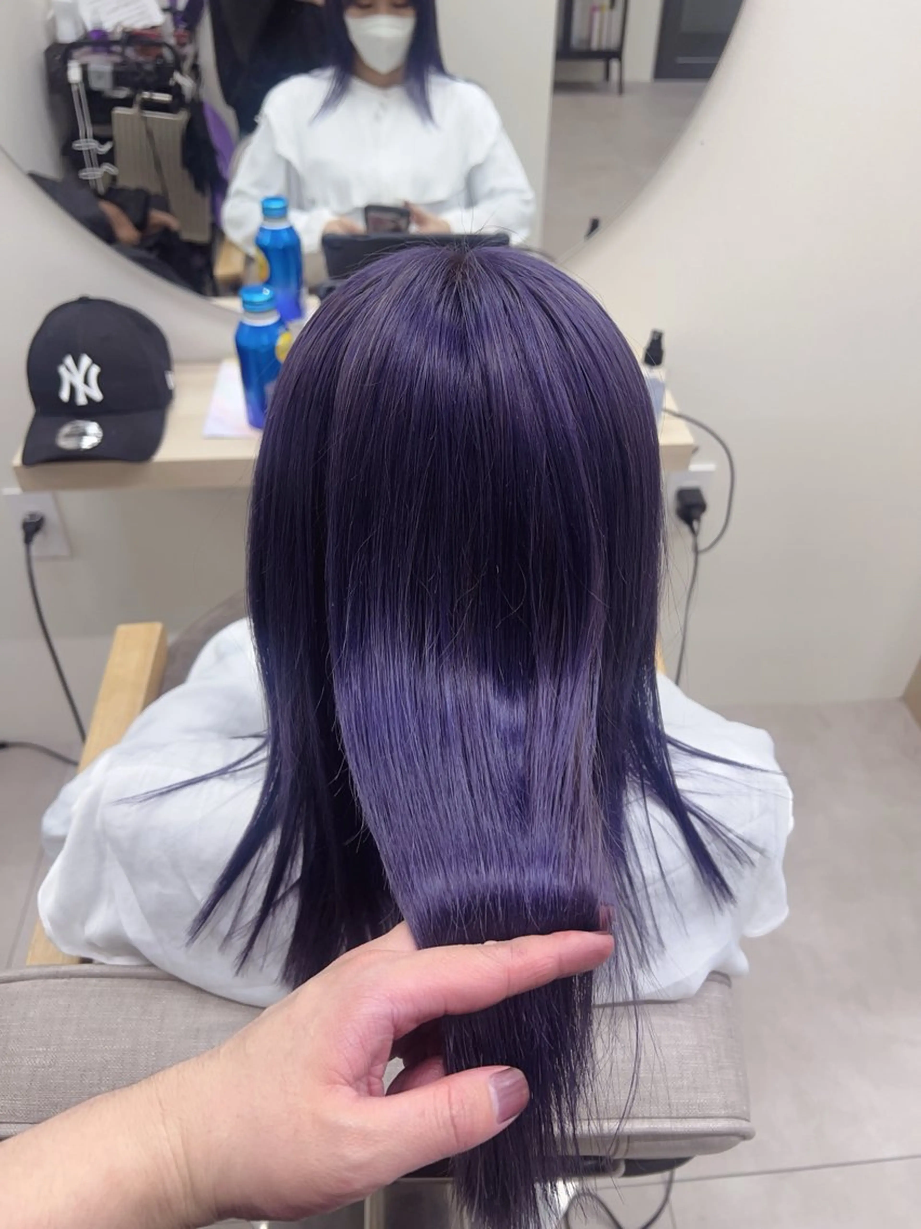 ミディアム カラー ラベンダーカラー メンズ レイヤー ウルフ 弓木啓輔のヘアスタイル