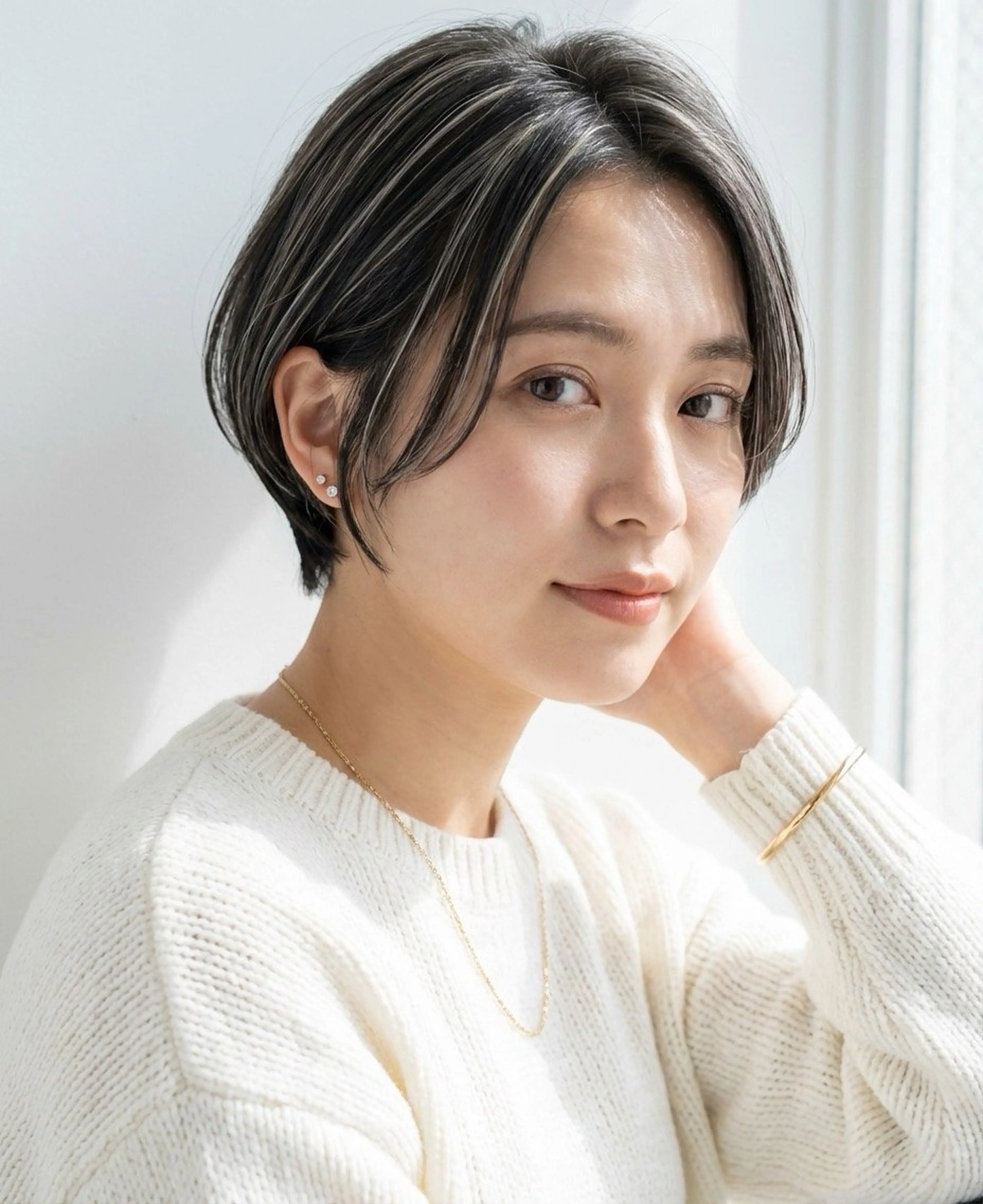 ショート ハイライト デュファブル　高橋 慶一のヘアスタイル