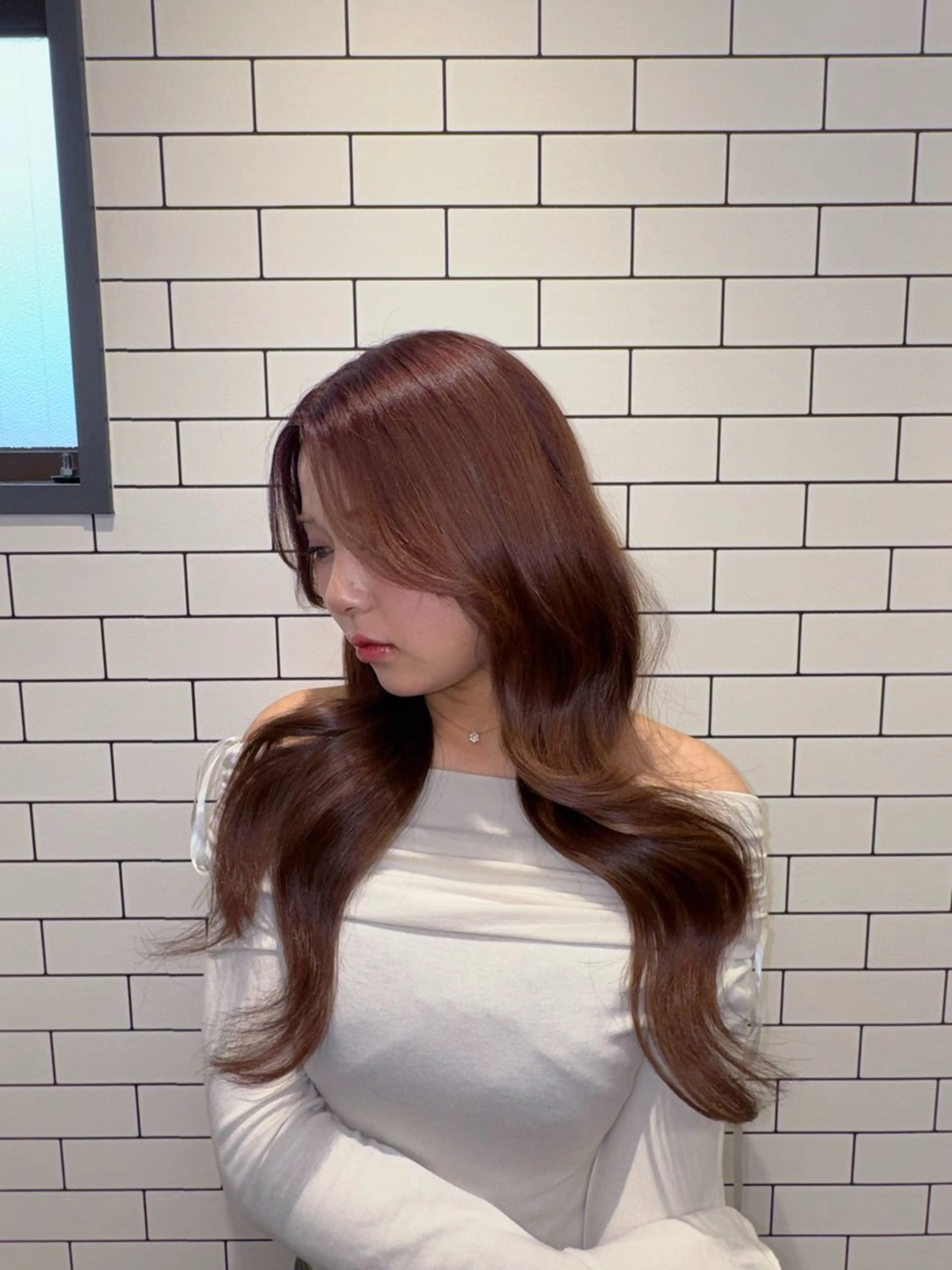 セミロング ヨシンモリ レイヤーカット カット 横浜/韓国/レイヤー カット/ユイナ🎀のヘアスタイル