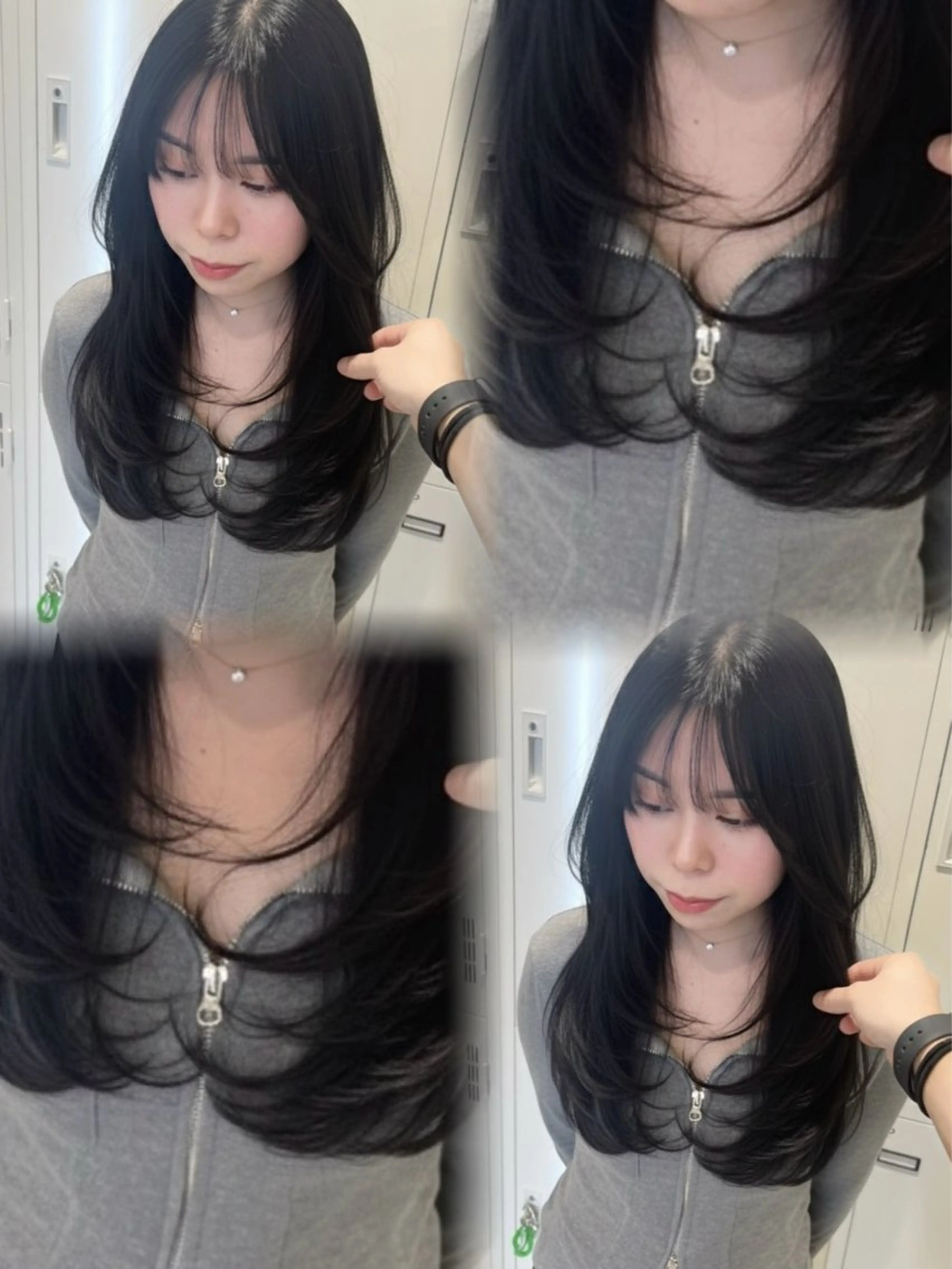 セミロング カット 似合わせカット 透明感カラー/中野のヘアスタイル