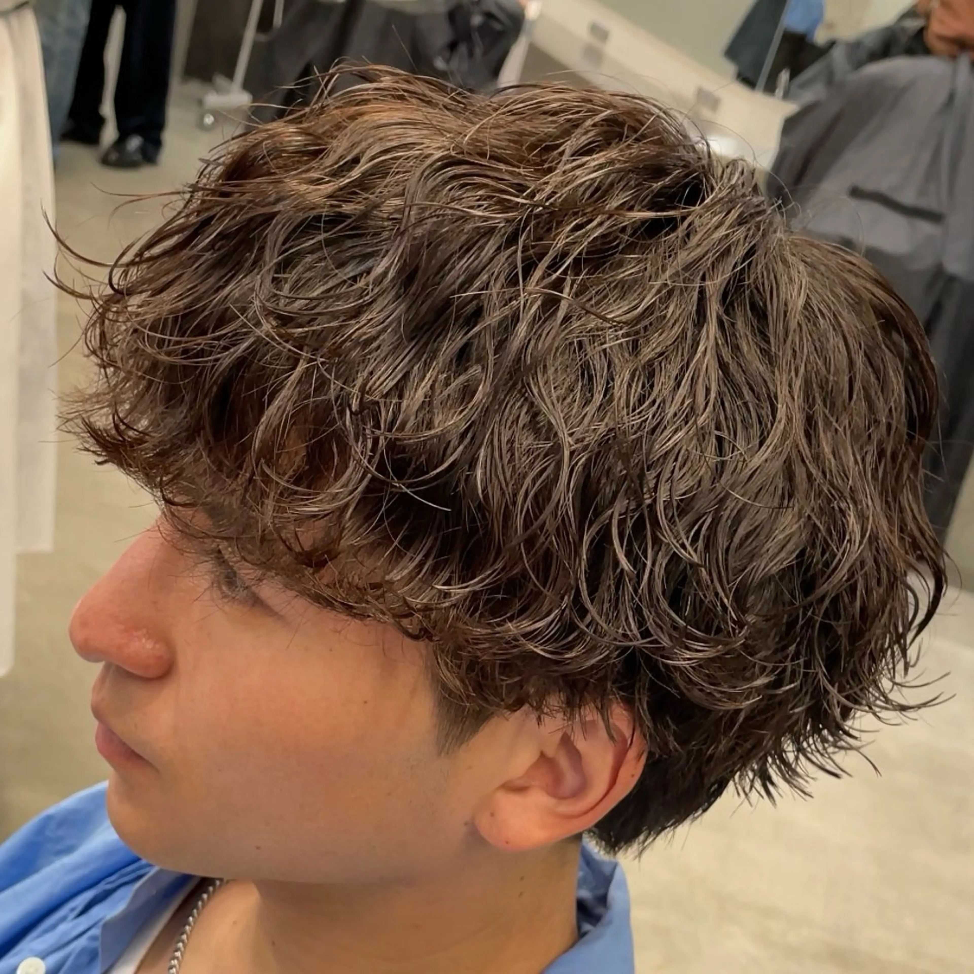 ミディアム パーマ ヘアアレンジ メンズ fifth 石川 凪のヘアスタイル