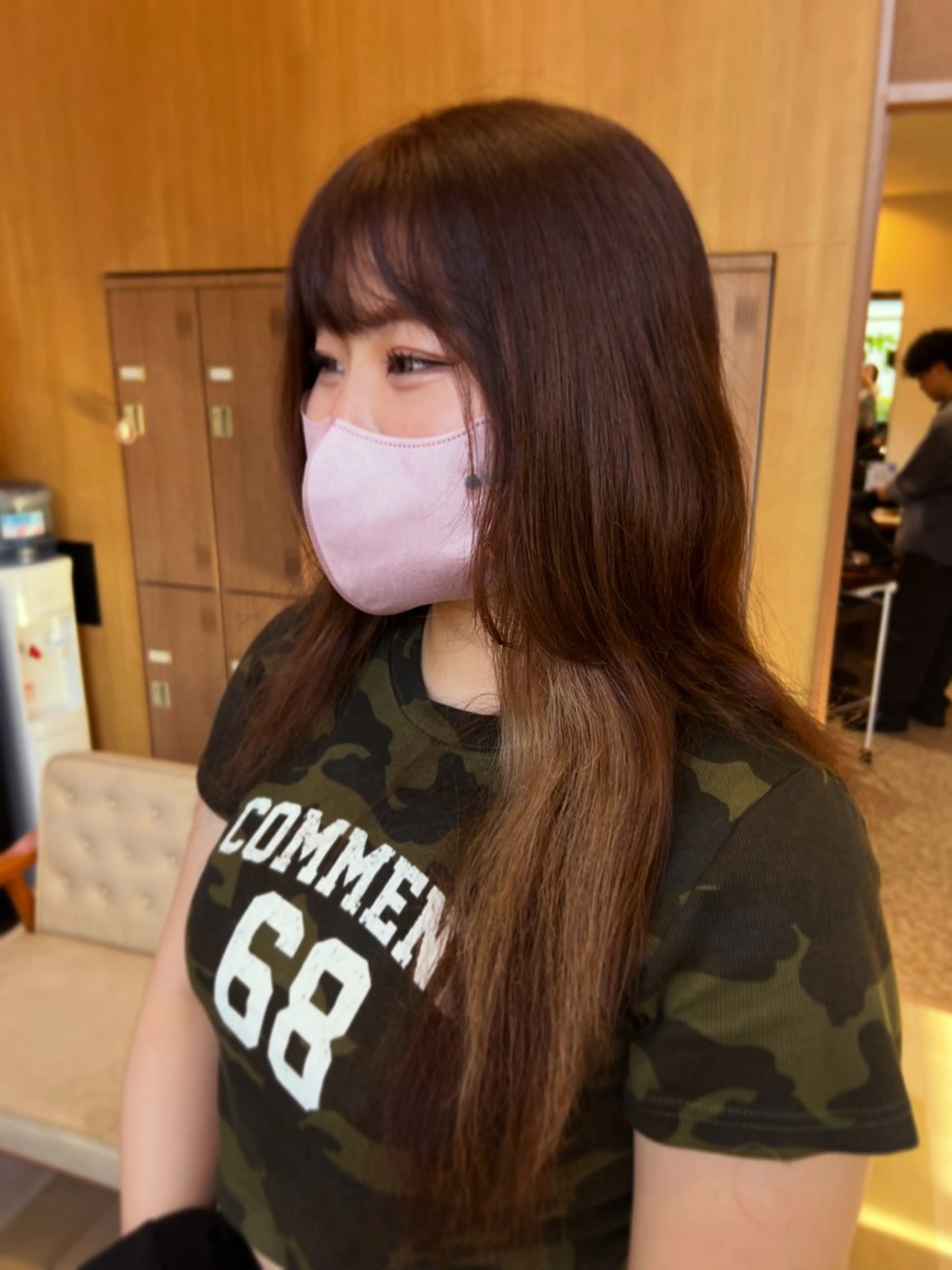 ロング ヘアカラー cyan Amiのヘアスタイル